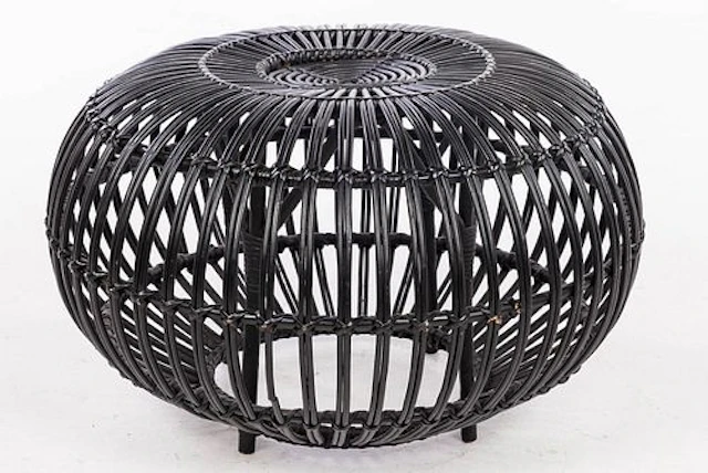 Franco Albini Black Ottoman
