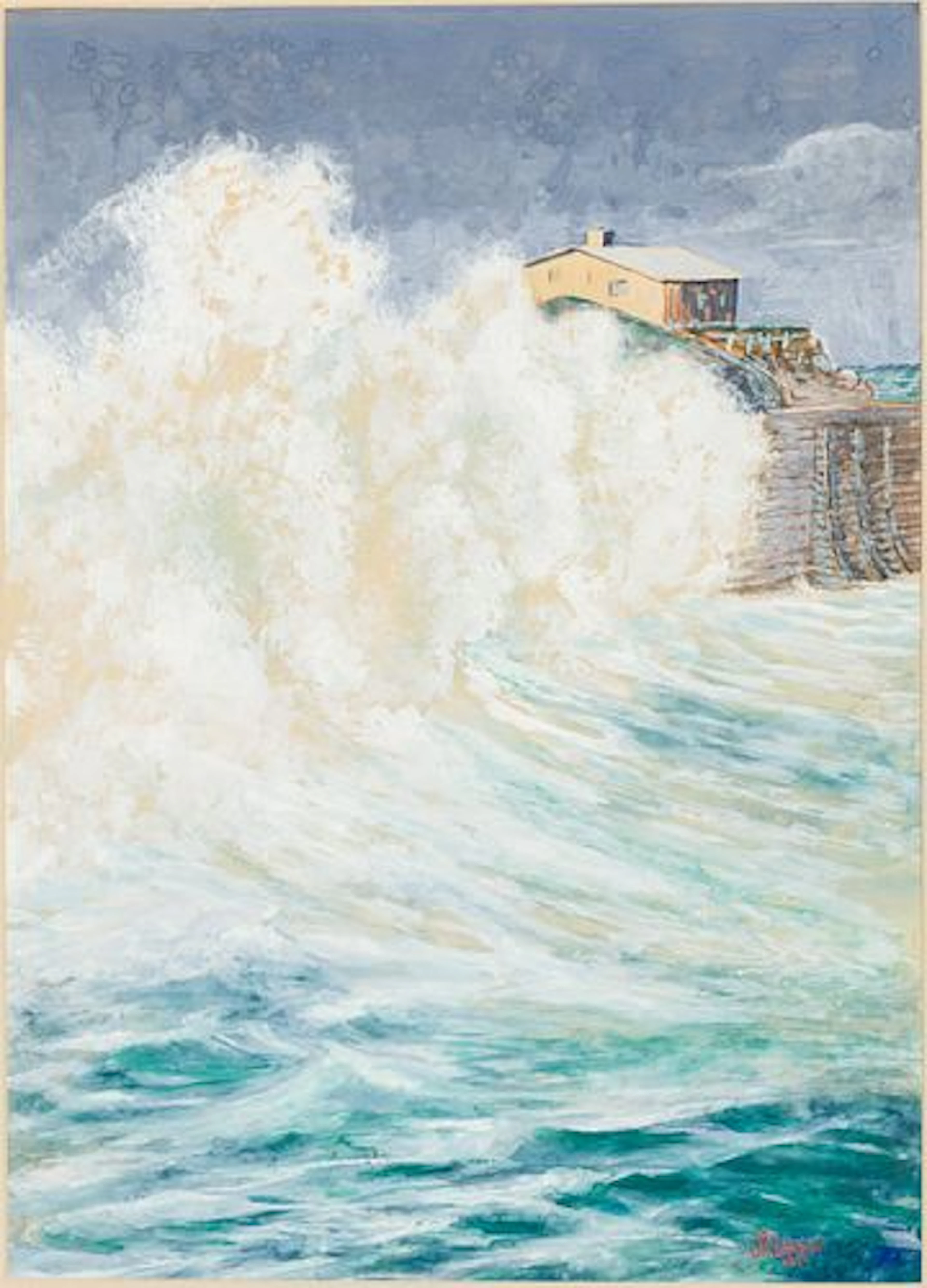 J. R. Harlan, Seascape, Gouache, 1937