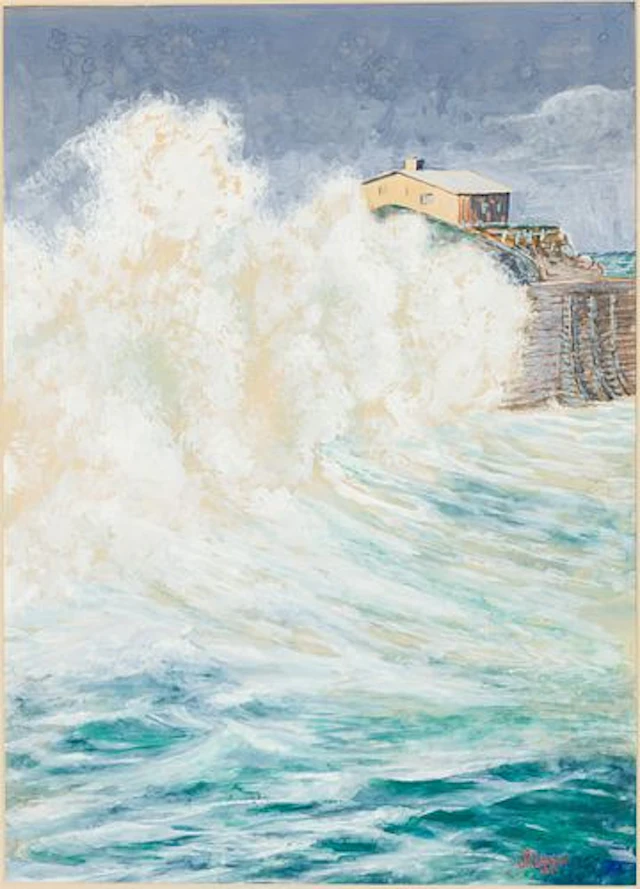 J. R. Harlan, Seascape, Gouache, 1937