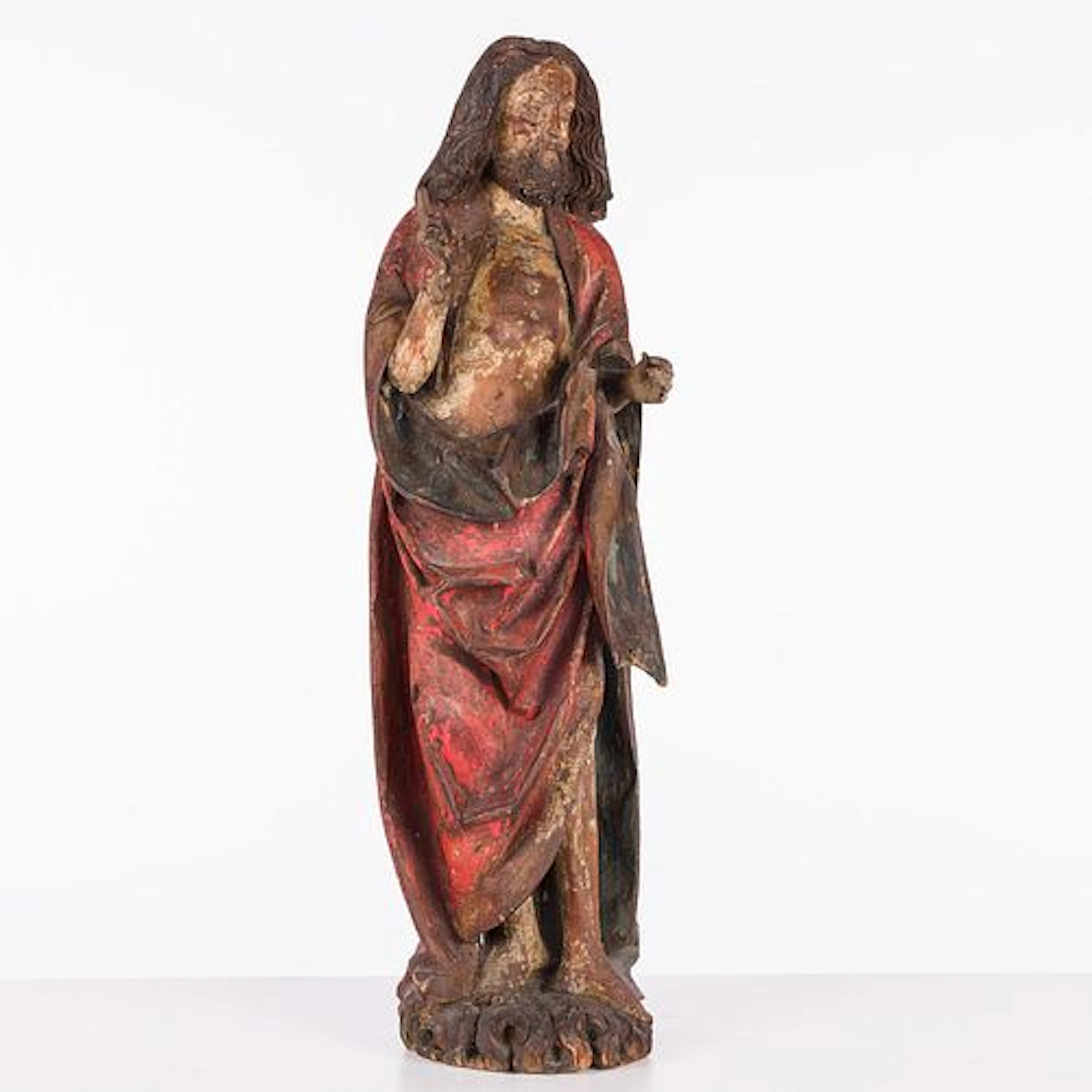 Italian Painted Wood Figure of Christ, 18th Century