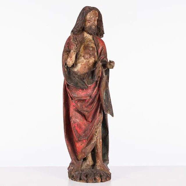 Italian Painted Wood Figure of Christ, 18th Century