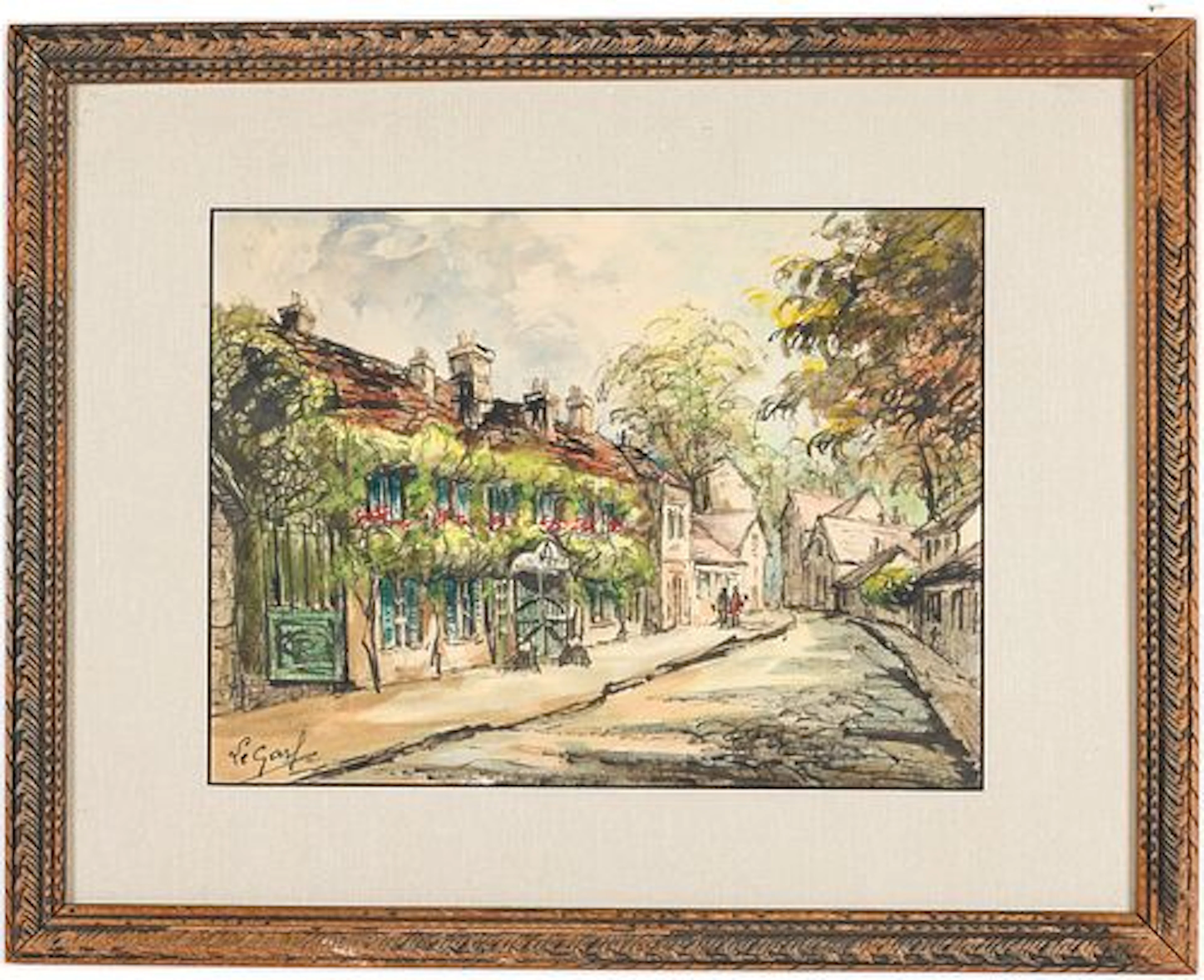 Lucien (Le Garf) Veder (1902-1978) Street Scene, W/C