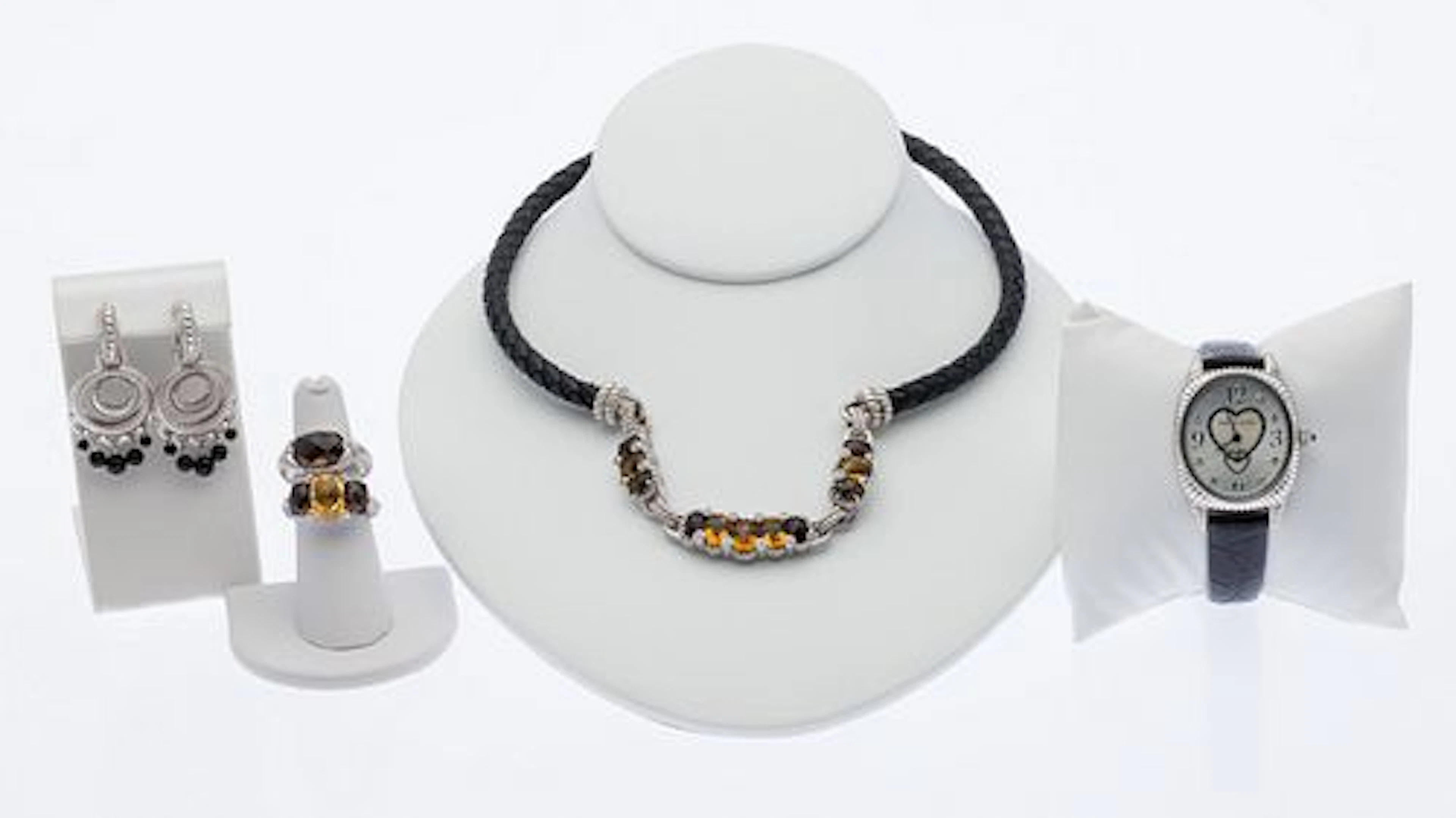Judith Ripka Sterling Silver Jewelry & Watch, 5 pcs.