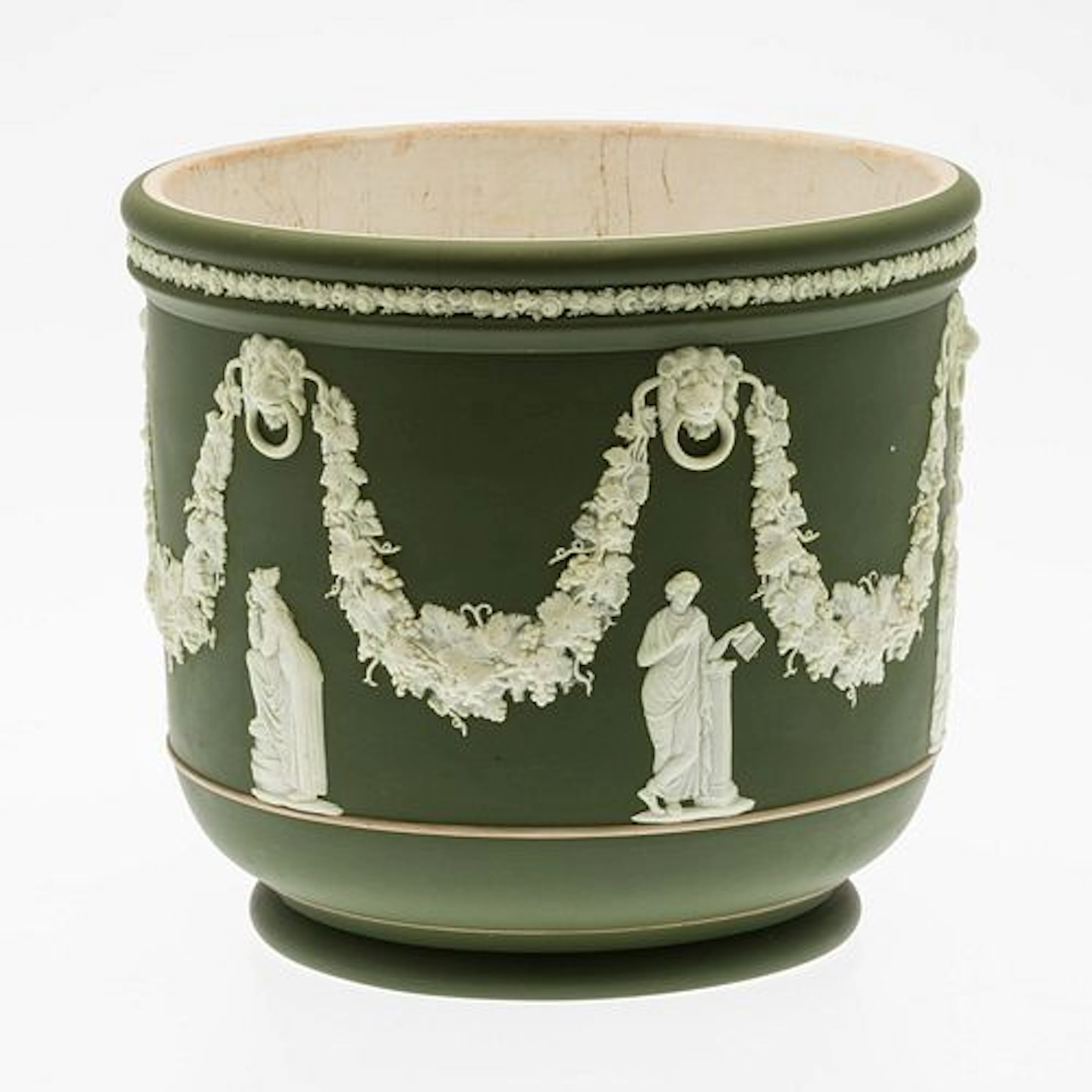 Wedgwood Green Jasperware Planter