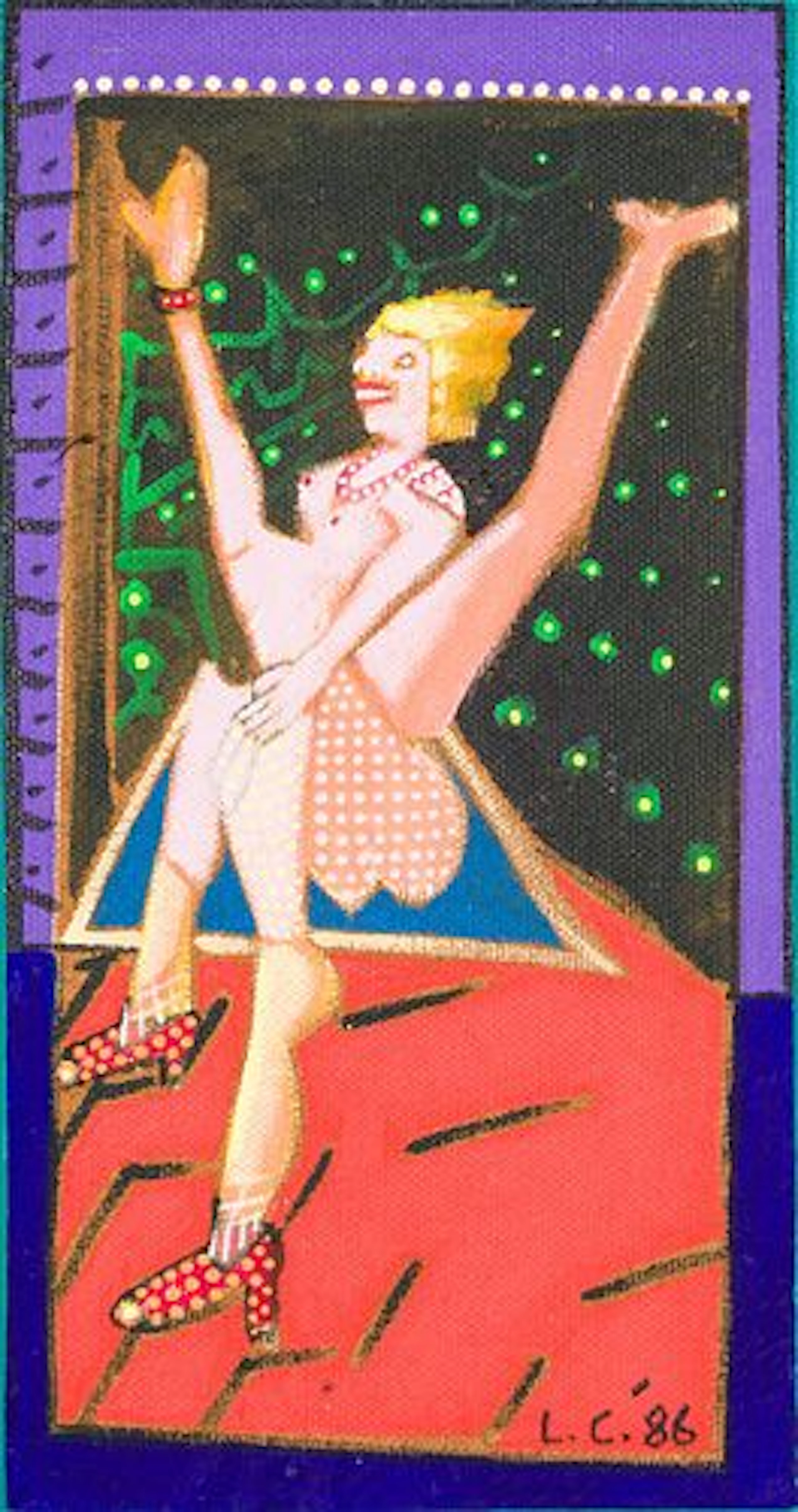 Larry Connatser, Dancing Figure, Acrylic on Masonite