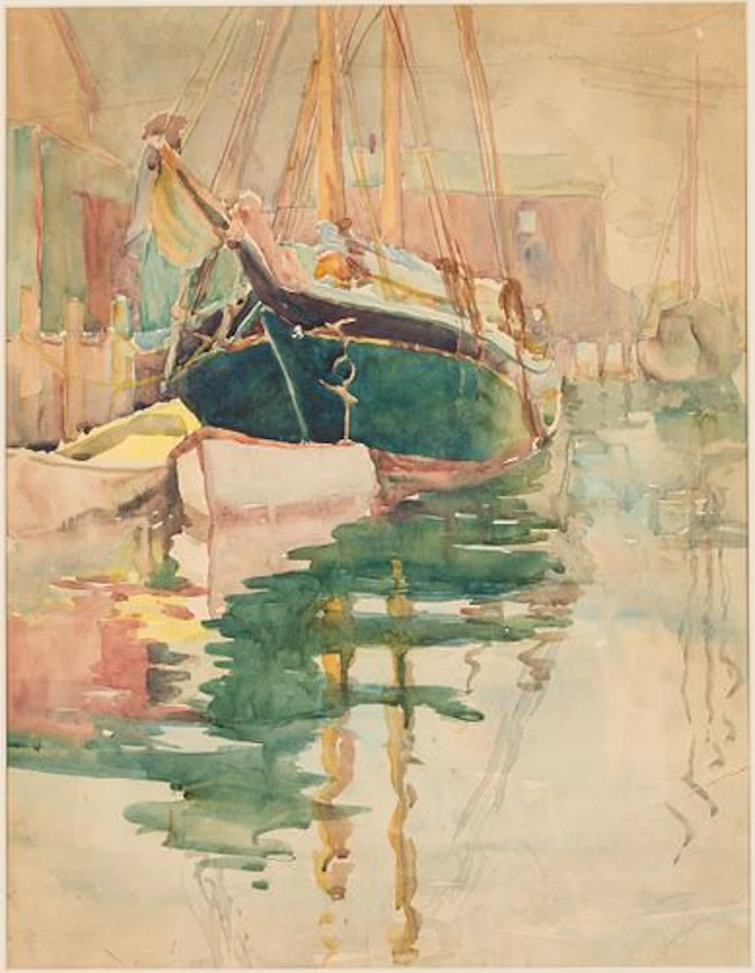 Mary Comer Lane (1881-1966), Gloucester, Watercolor