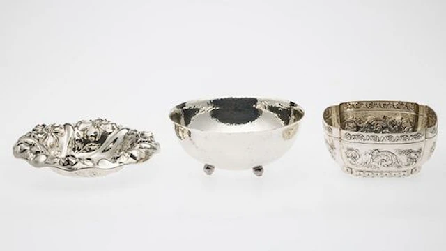 Mermod & Jaccard Square Sterling Bowl & 2 Others