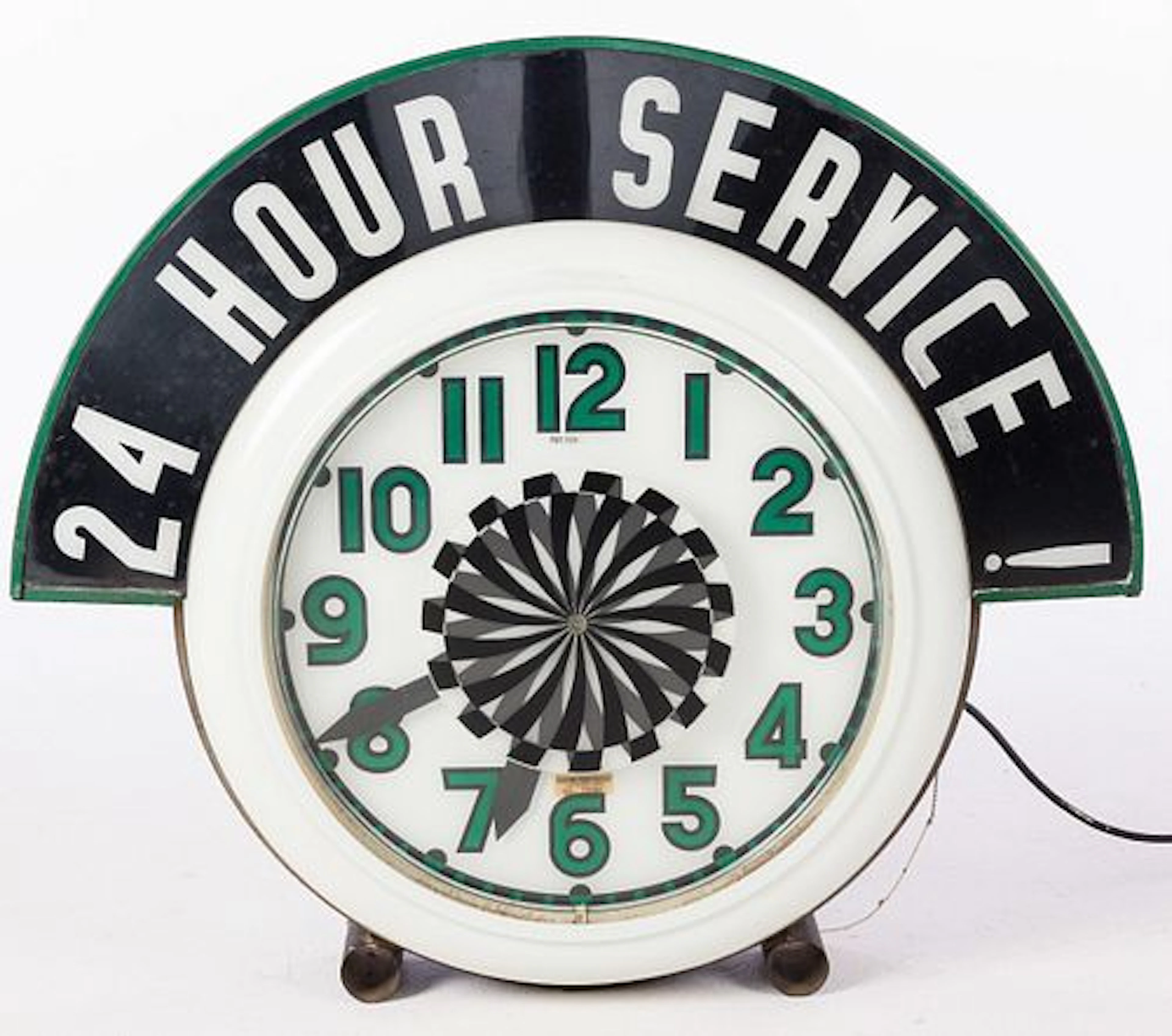 Electric Neon Clock Co. 24 Hour Service Clock