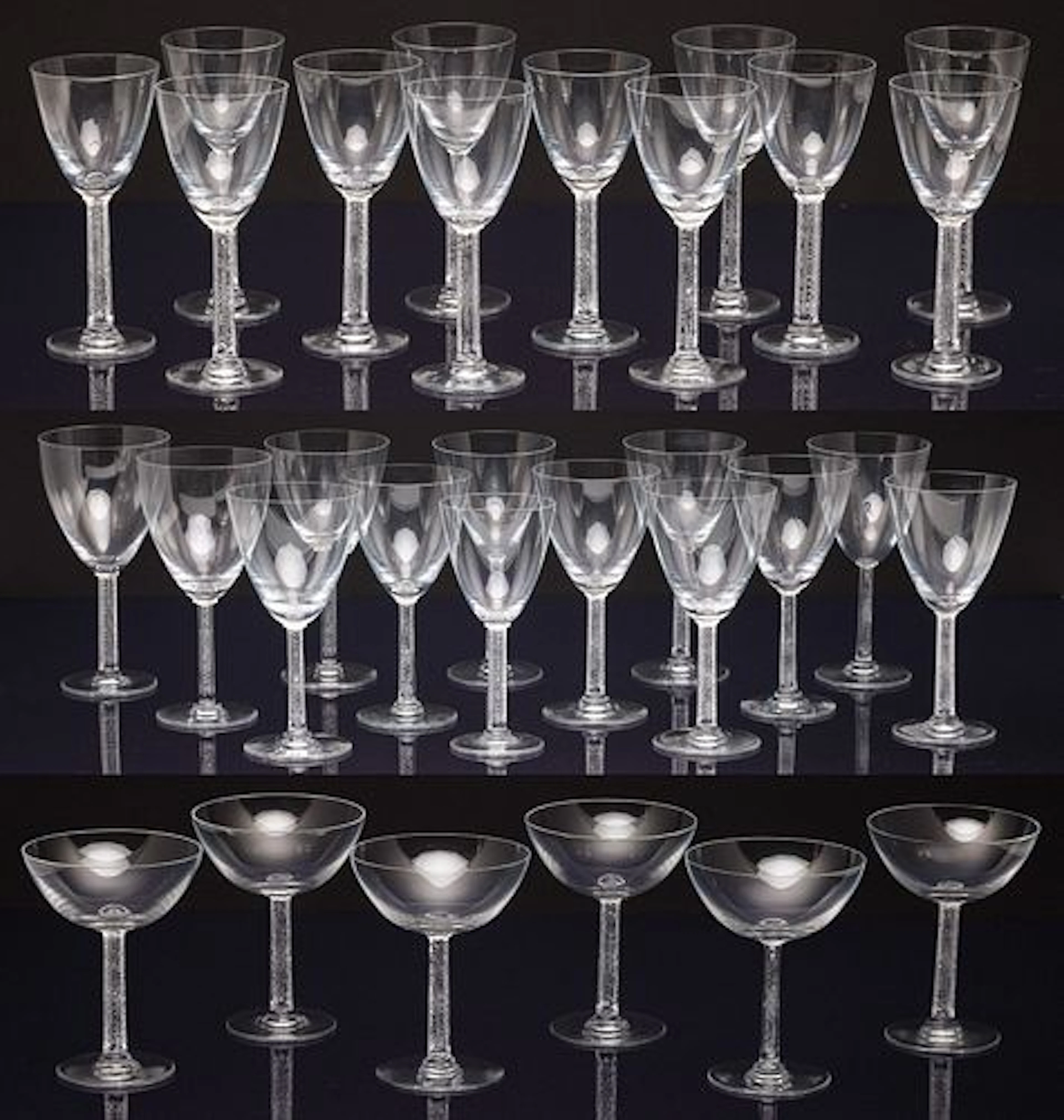Lalique Crystal Phalsbourg Set of Glassware, 31 pcs