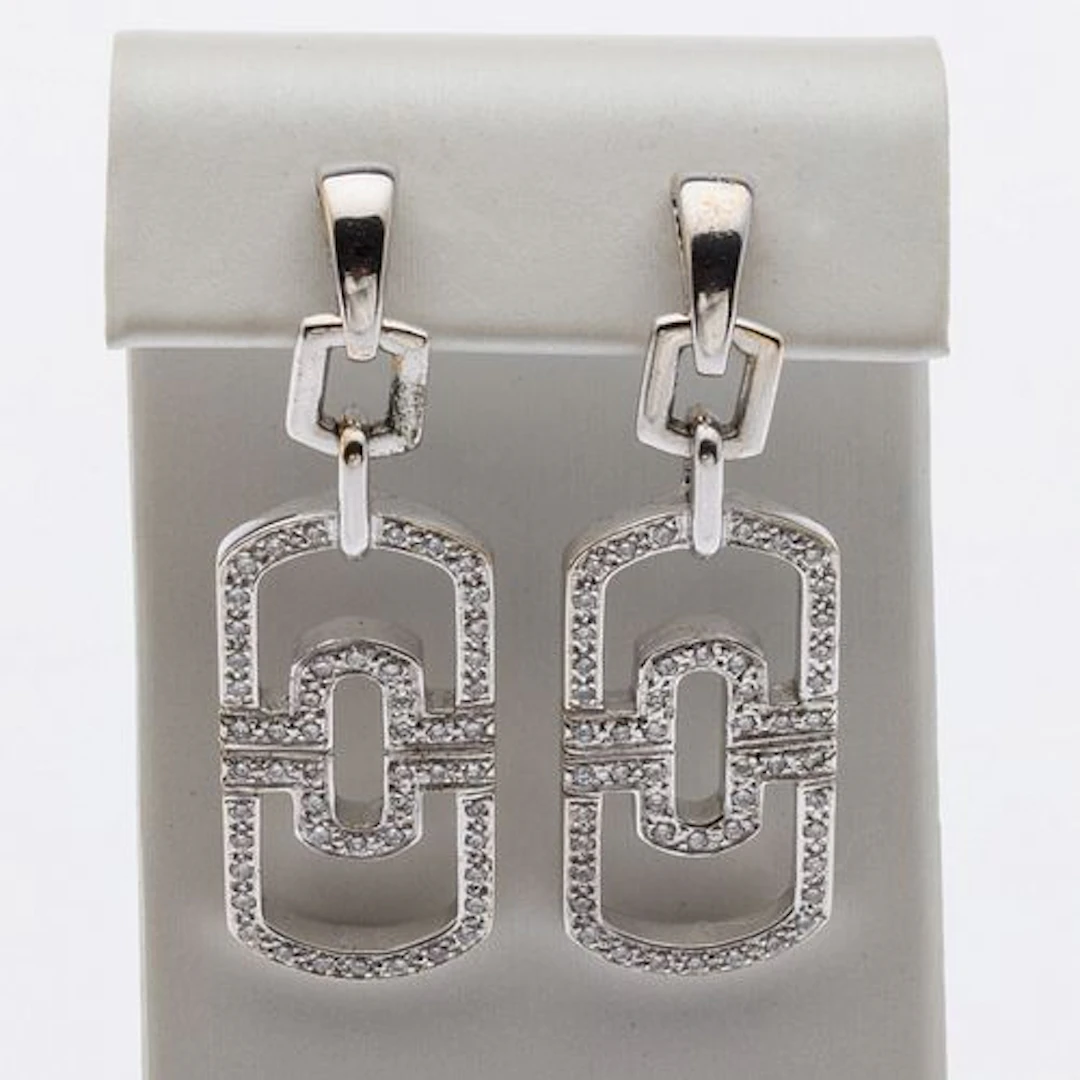 18K Gold and Diamond Earrings