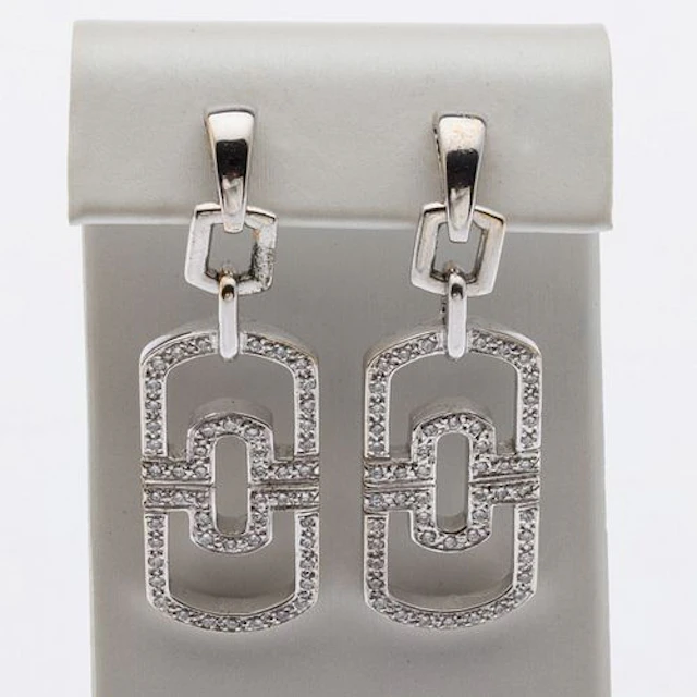 18K Gold and Diamond Earrings