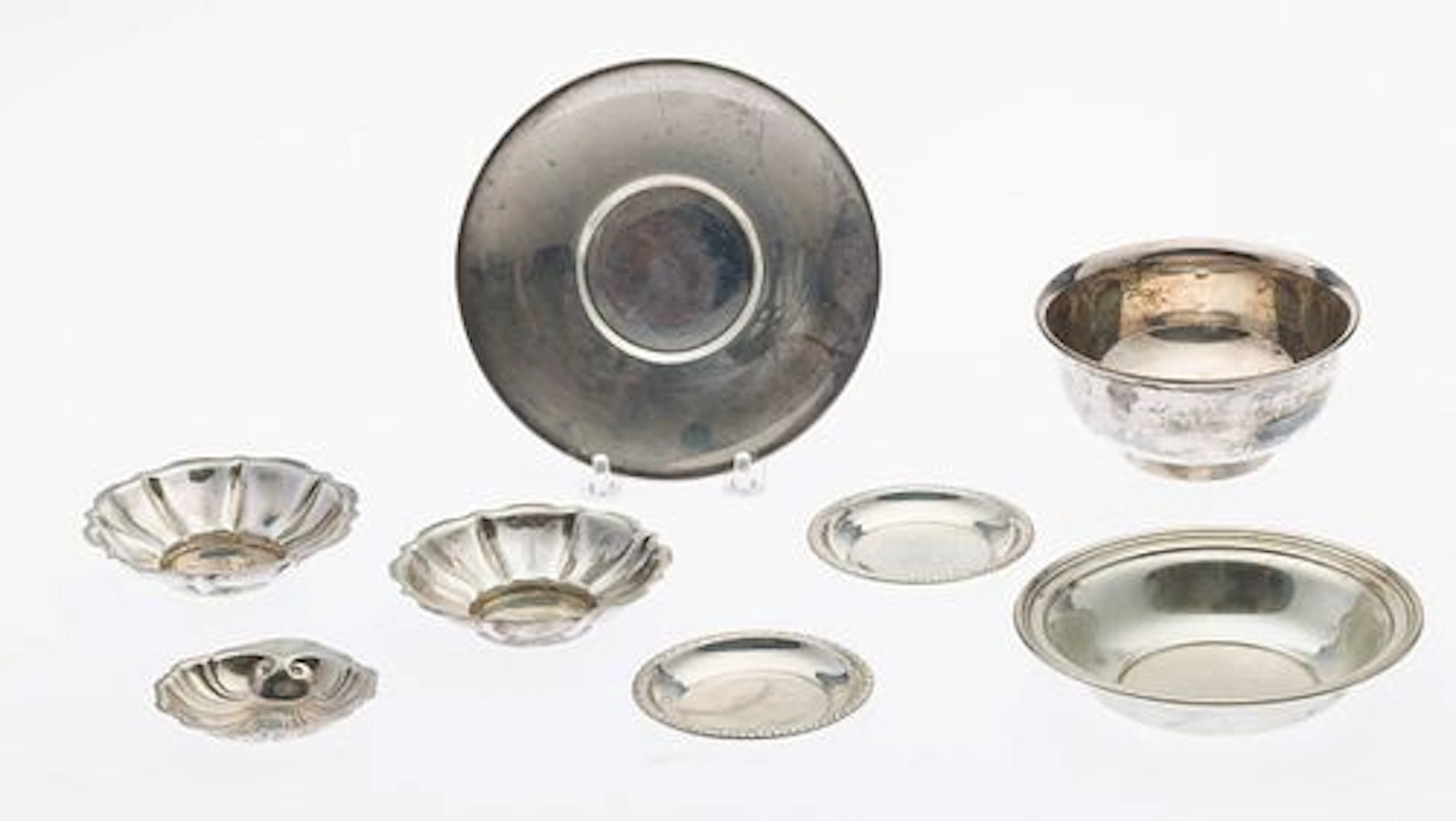 8 Misc. Sterling Table Articles Including Cartier