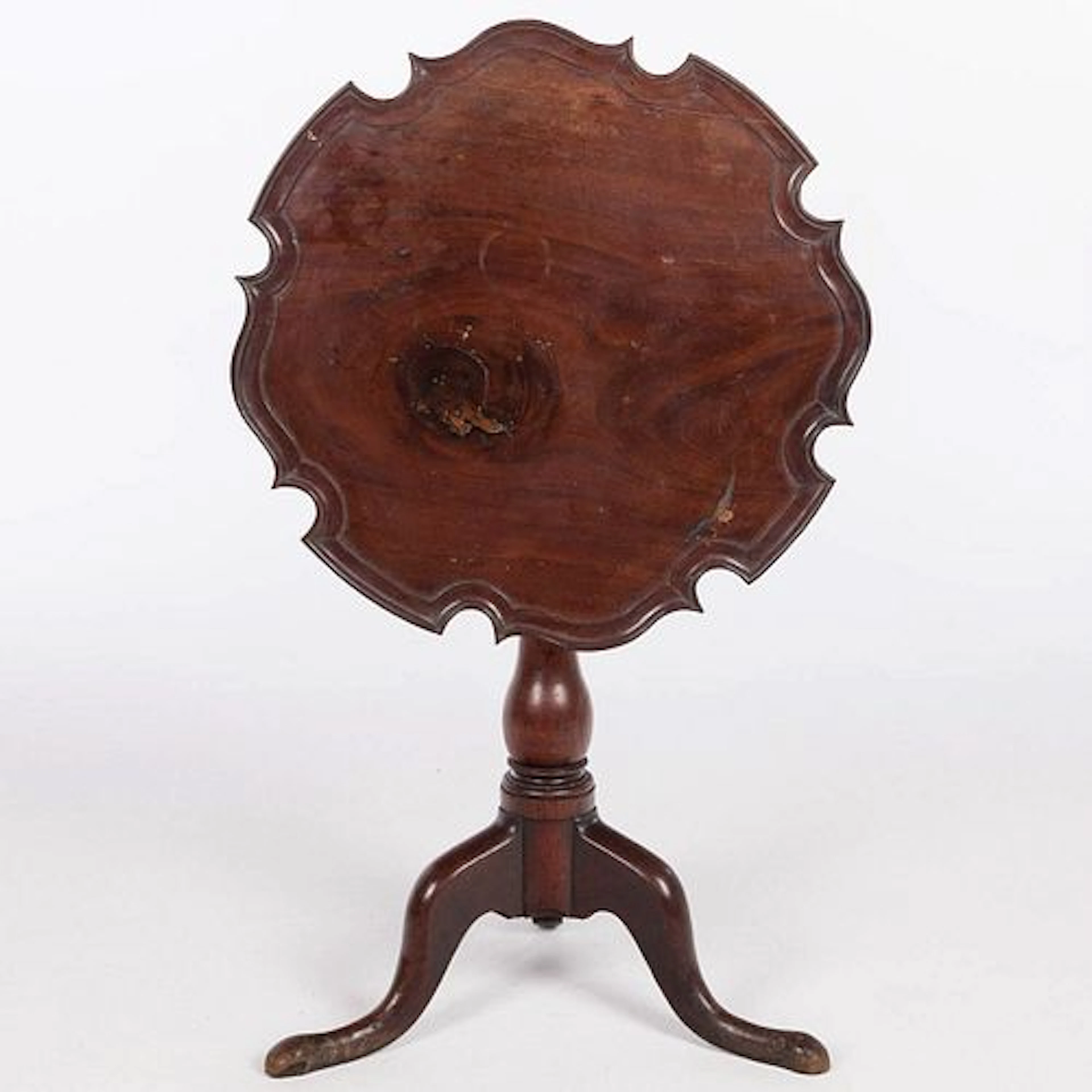 Chippendale Mahogany Tilt Top Piecrust Table