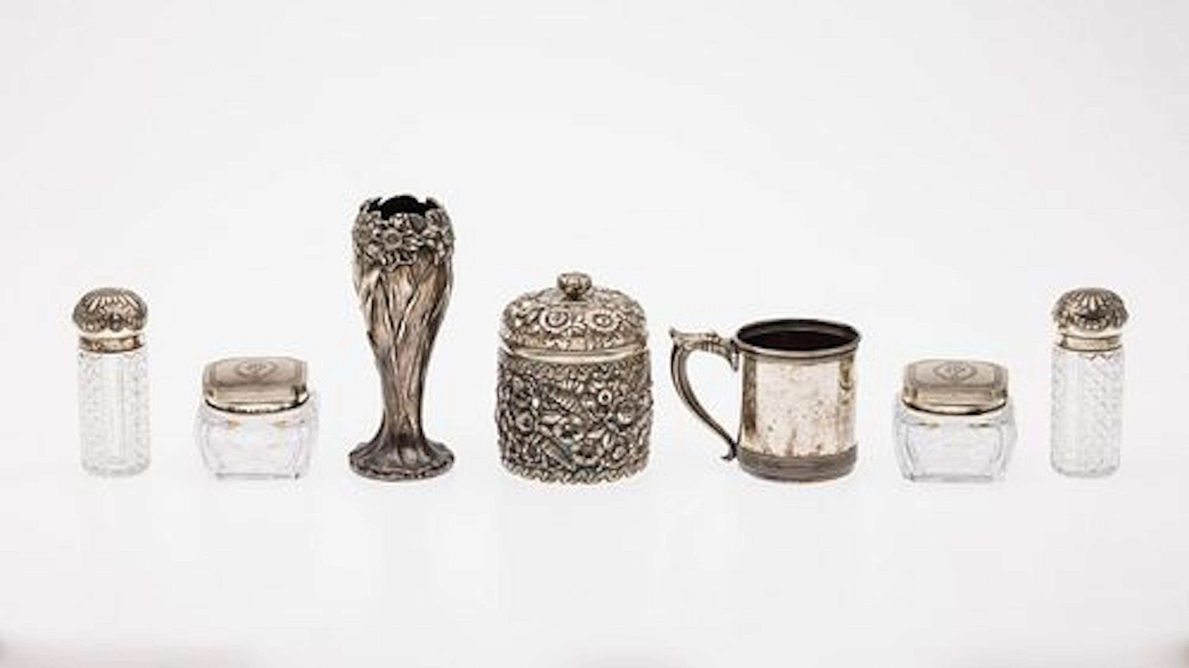 Sterling Dressing Table Articles Including Tiffany