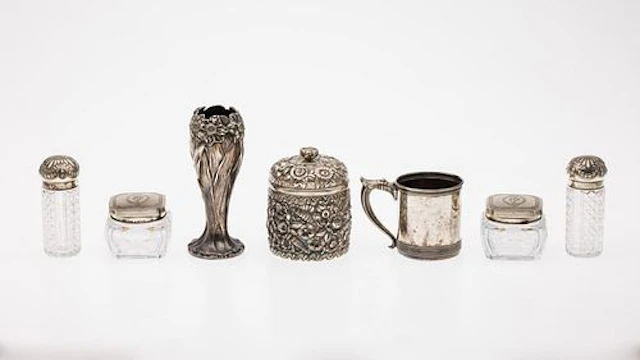 Sterling Dressing Table Articles Including Tiffany