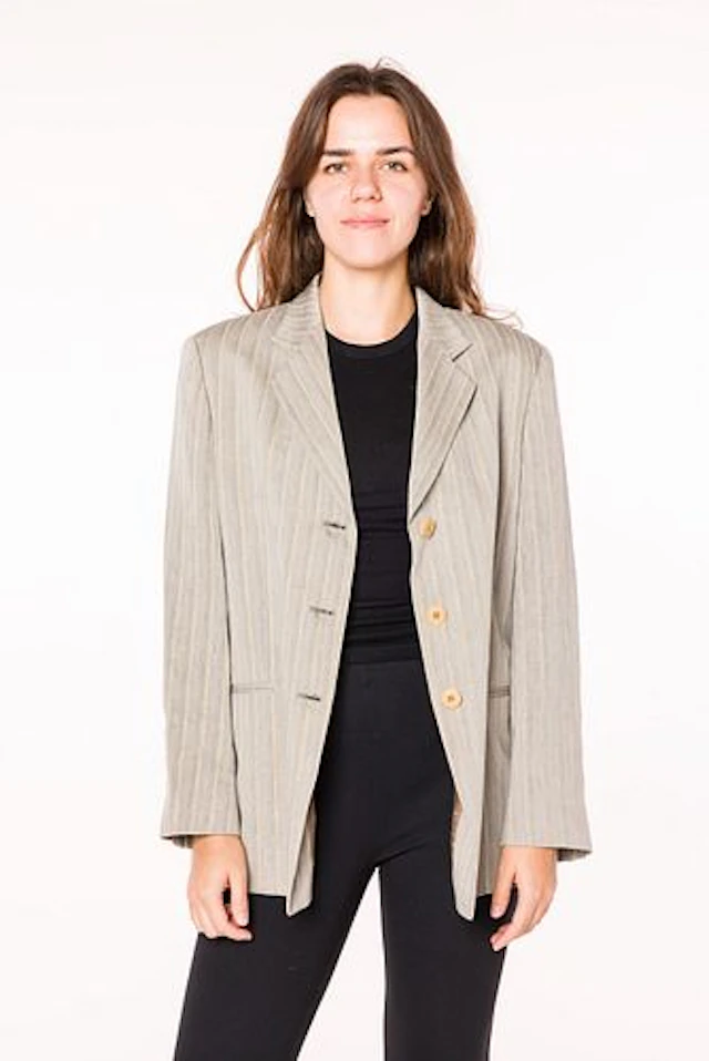Giorgio Armani Le Collezioni Striped Blazer, Sz 10