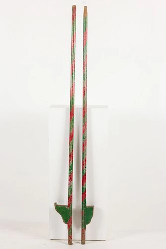 Vintage Painted Wood Stilts