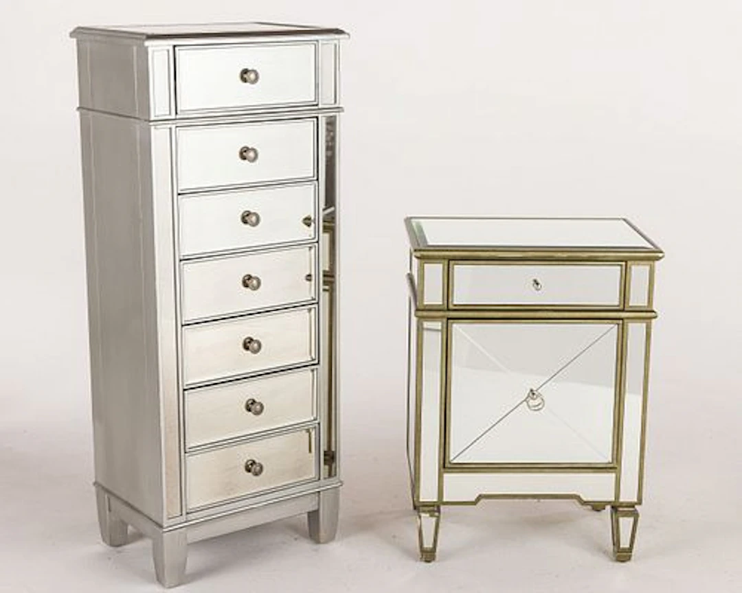 Two Mirrored Chests