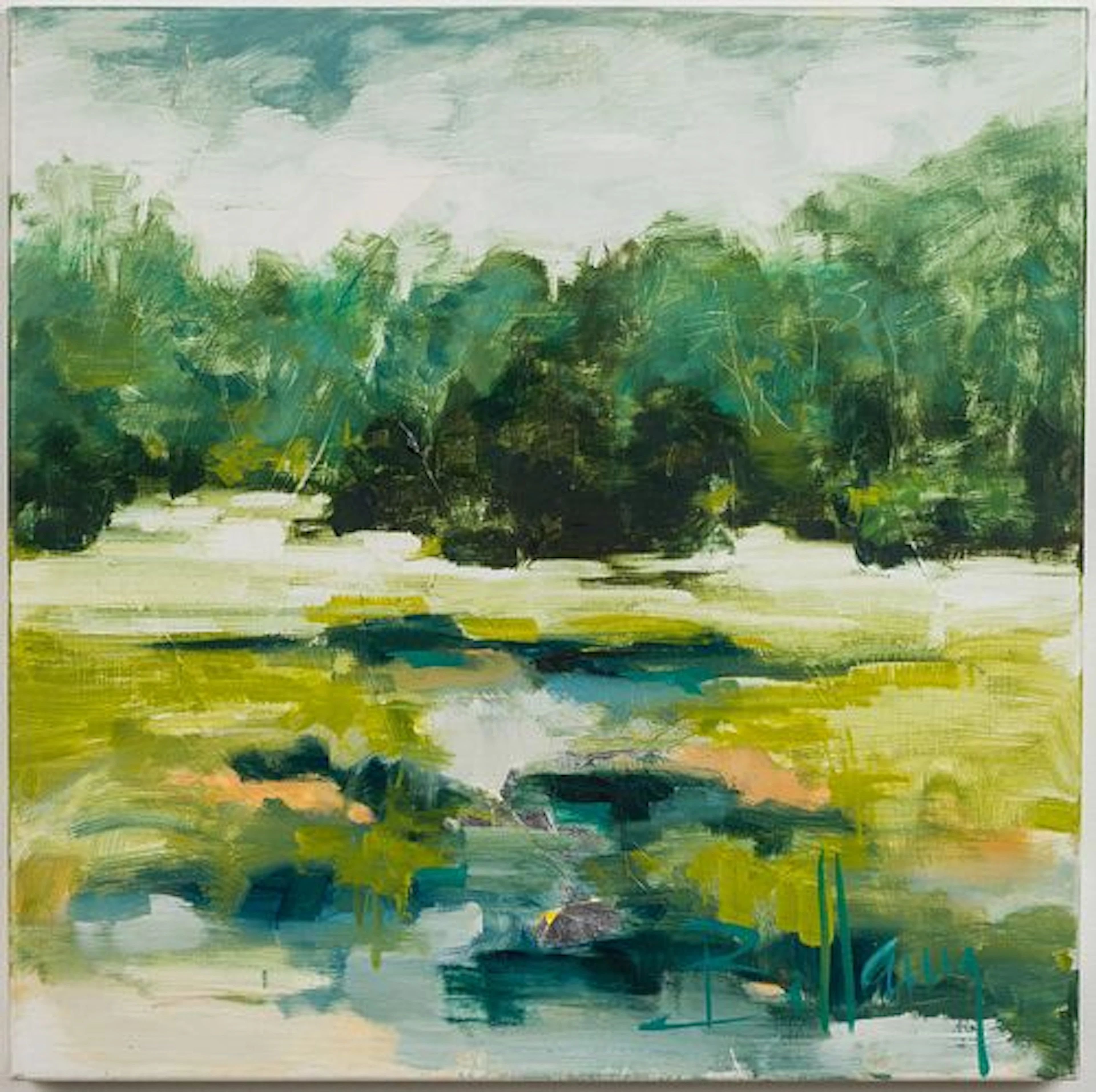 Bellamy Murphy (GA/SC, 21st C), Silver Mud, Oil