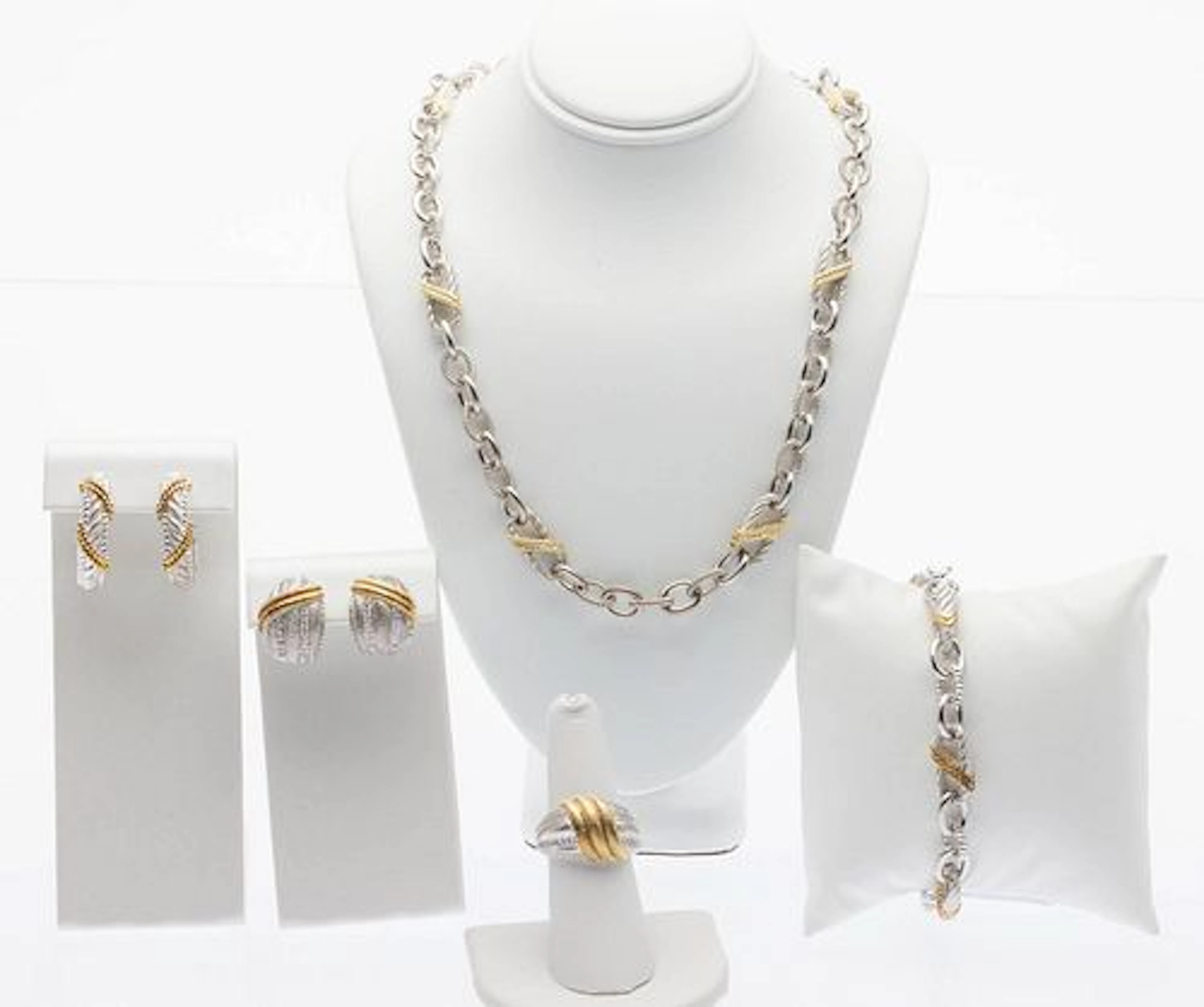 Judith Ripka Sterling & Gold Tone Jewelry Set, 5 pcs