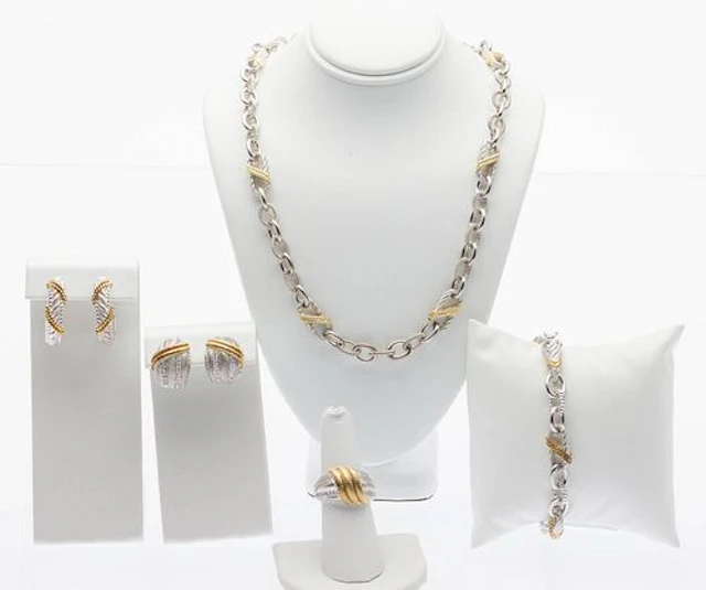 Judith Ripka Sterling & Gold Tone Jewelry Set, 5 pcs