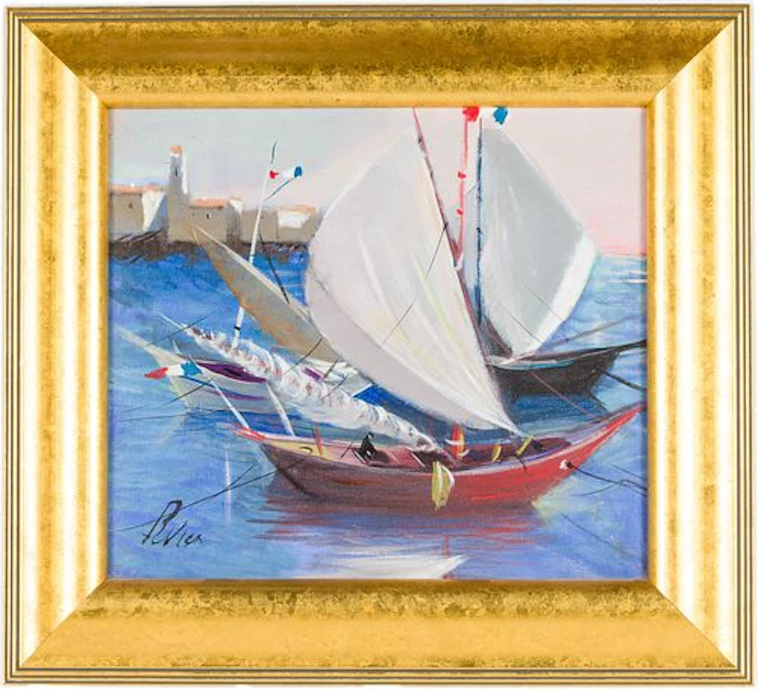 Charles Levier (French, 1920-2003), Petit Port, O/C