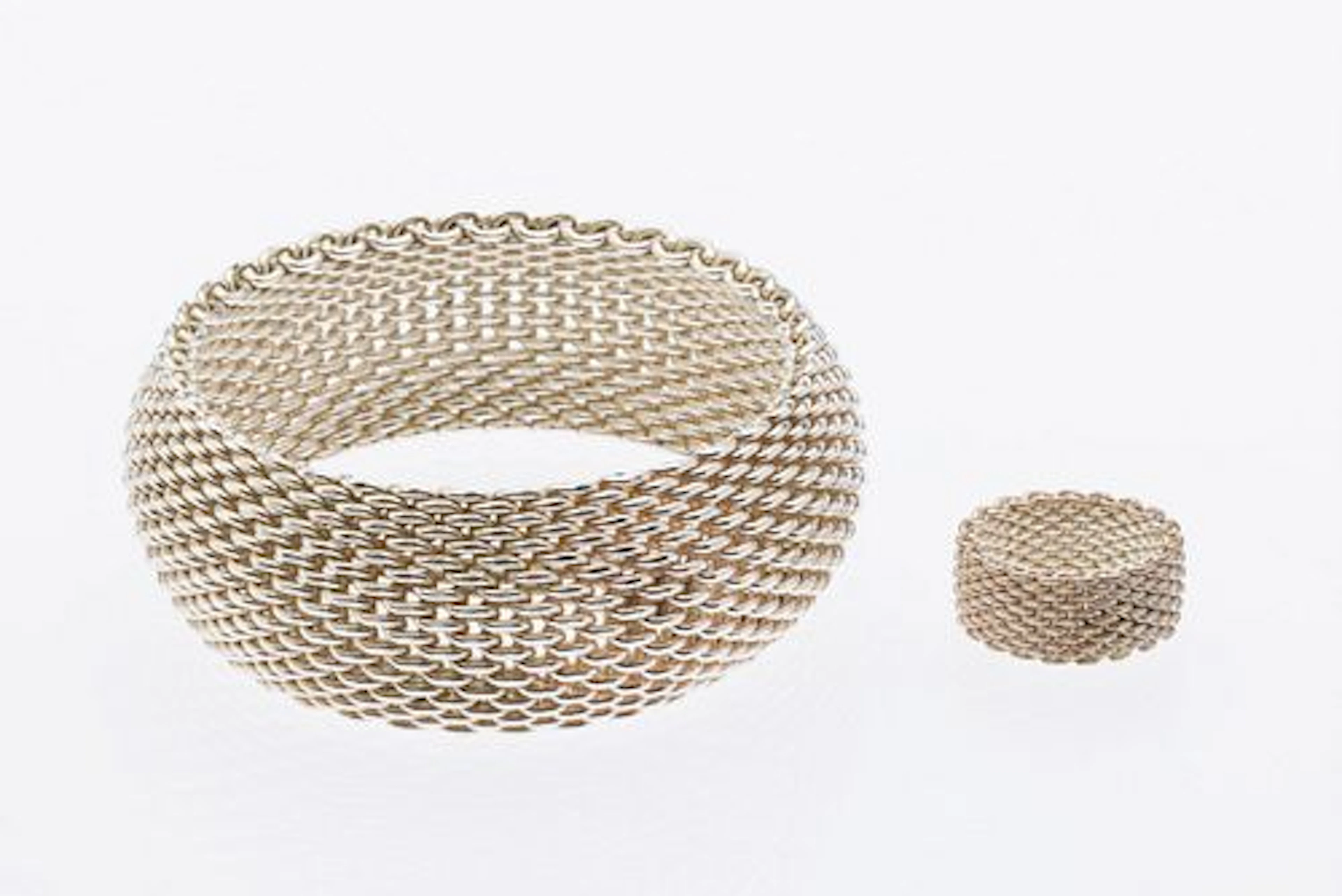 Tiffany & Co Sterling Somerset Bracelet and Ring
