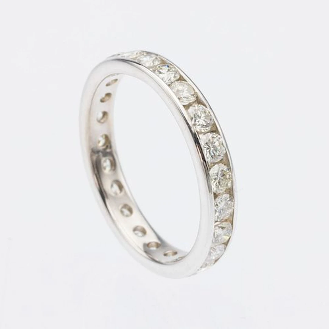 14K and Diamond Infinity Band, Size 7.75