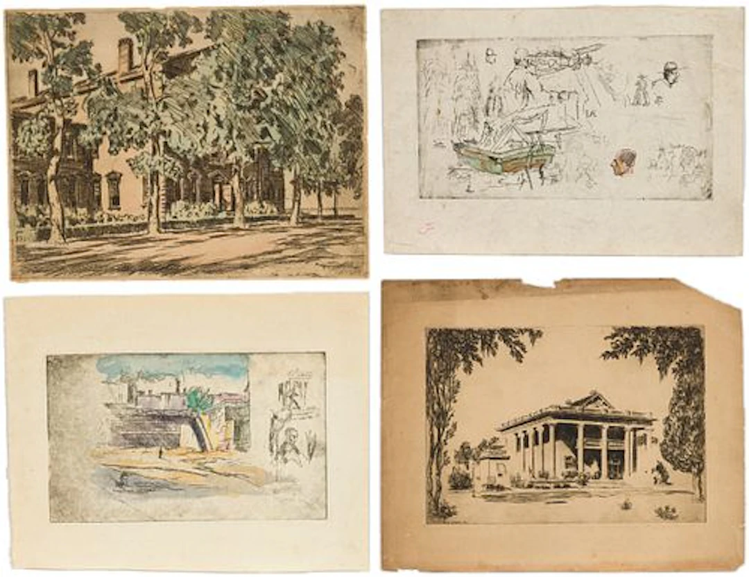Christopher Murphy Jr., 4 Miscellaneous Etchings
