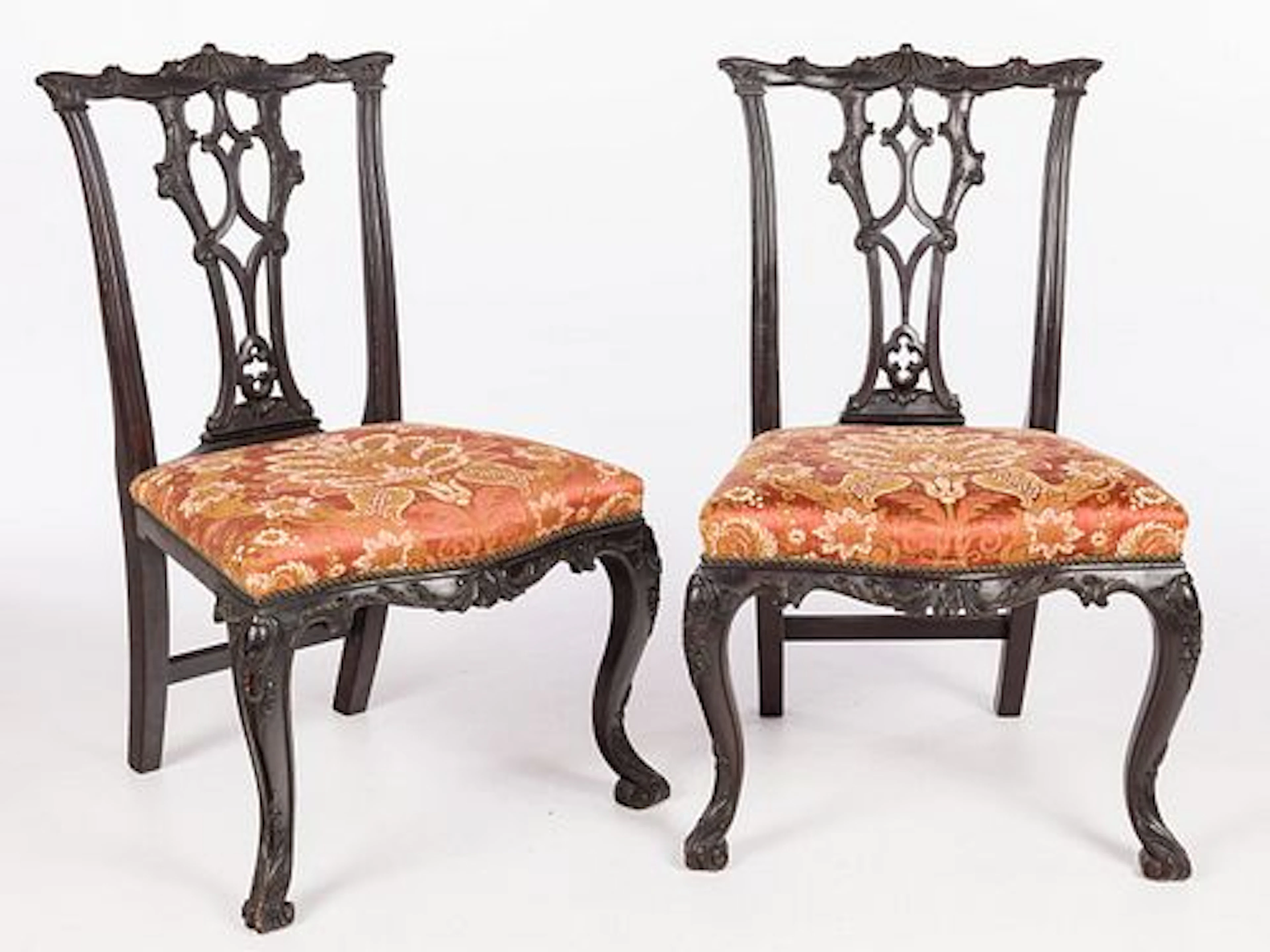 Pair of George III Style Mahogany Side Chairs