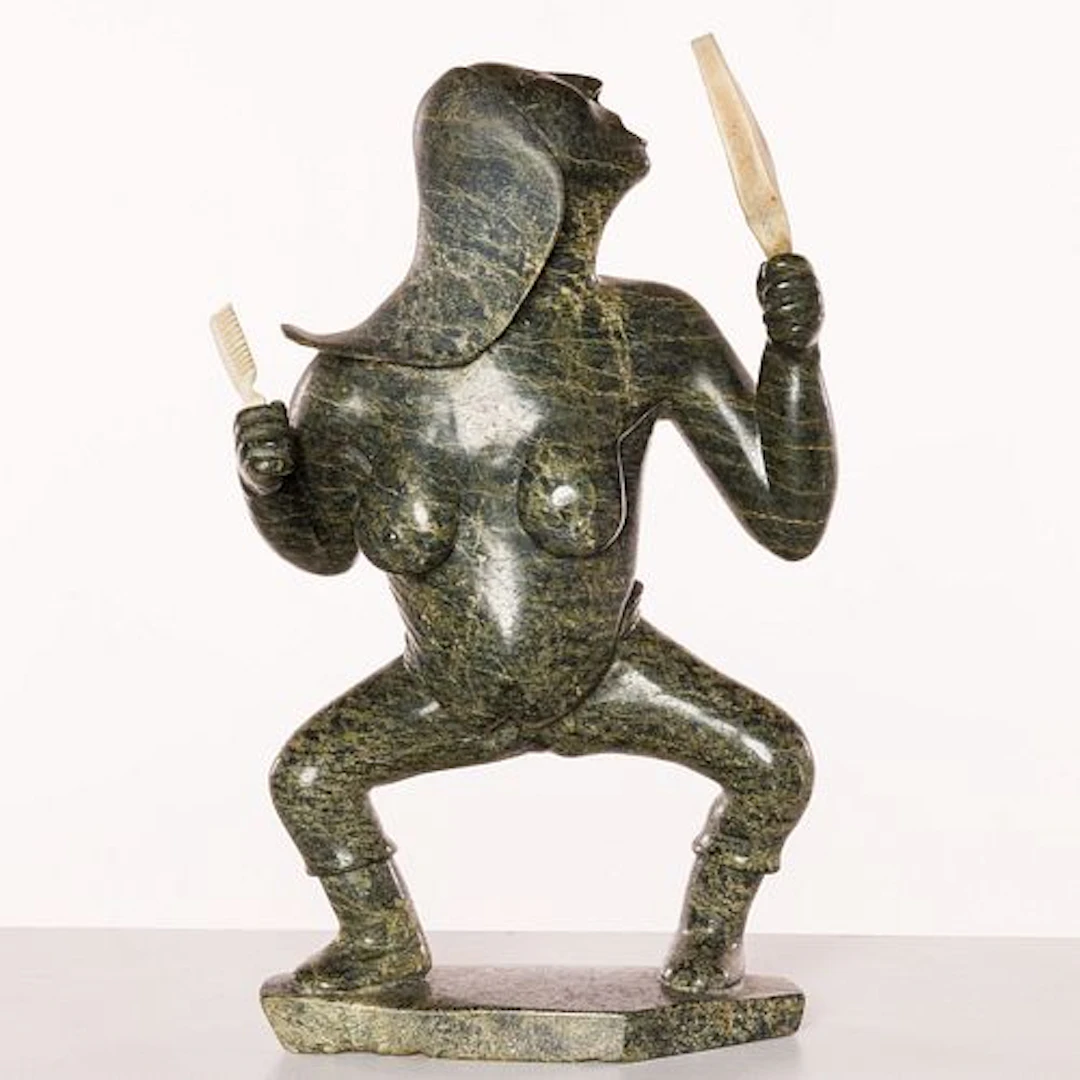 Inuit Carved Stone Female Figure