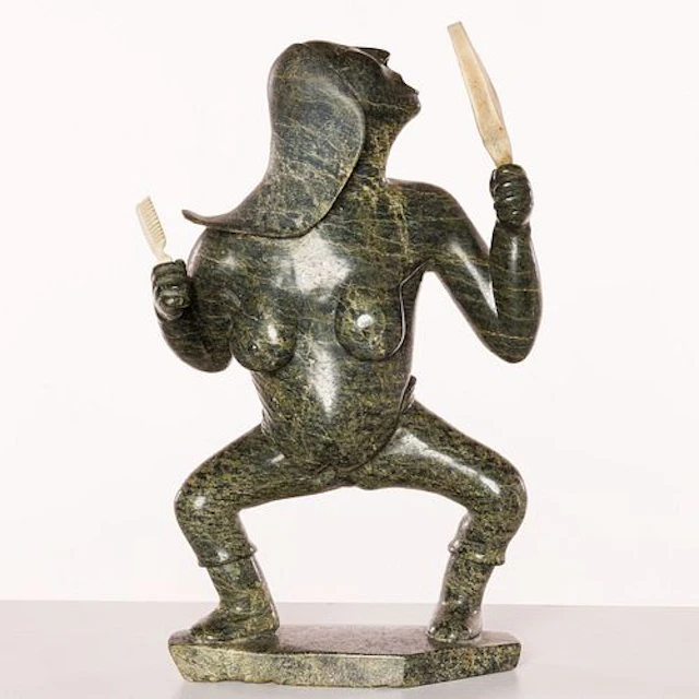 Inuit Carved Stone Female Figure