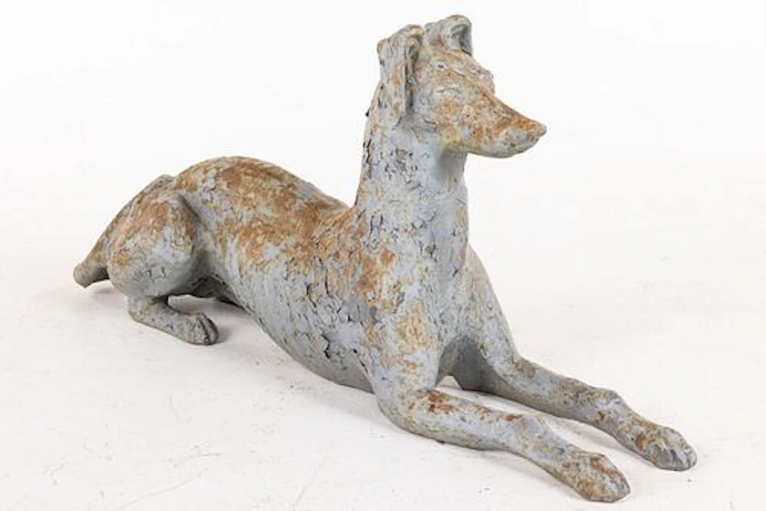 Painted Cast Iron Greyhound