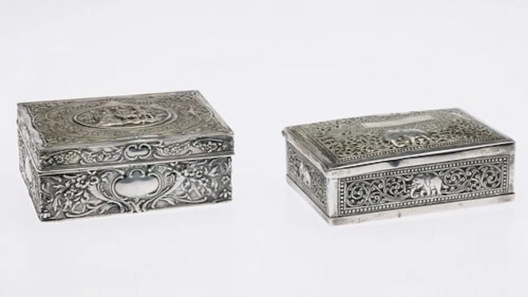 German Silver Box and Indian Silver Box