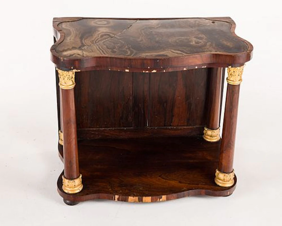 American Empire Rosewood and Gilt Pier Table, 19th C