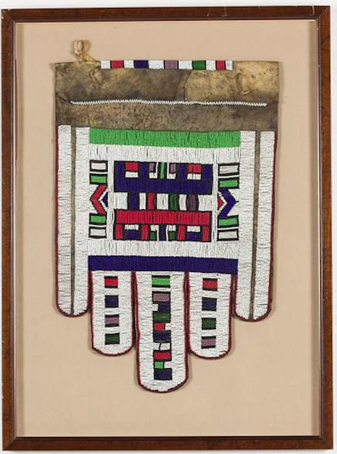 Framed Ndebele Tribal Beaded Wedding Apron