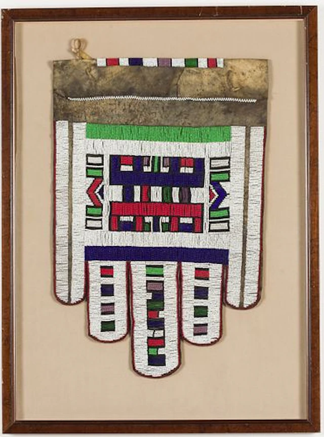 Framed Ndebele Tribal Beaded Wedding Apron