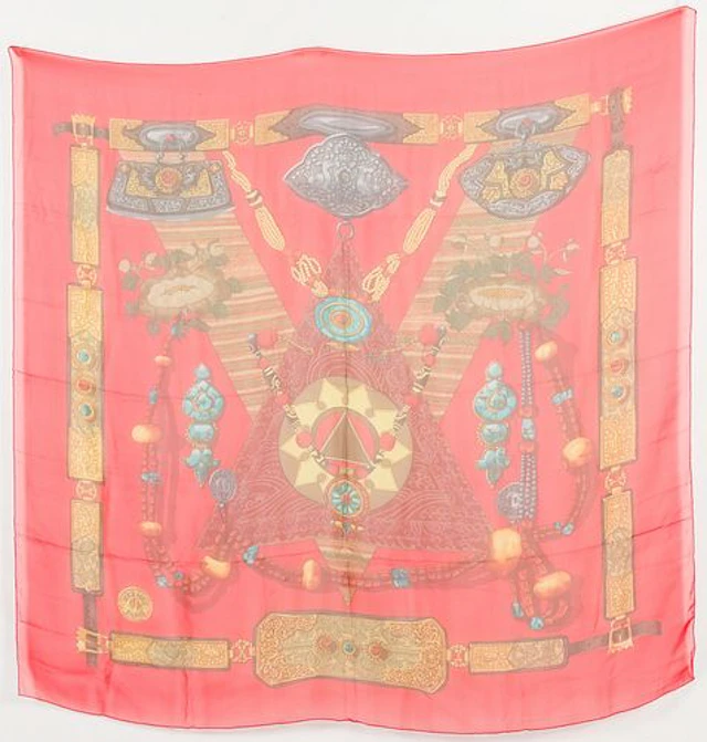Hermes Chiffon Tibet Scarf