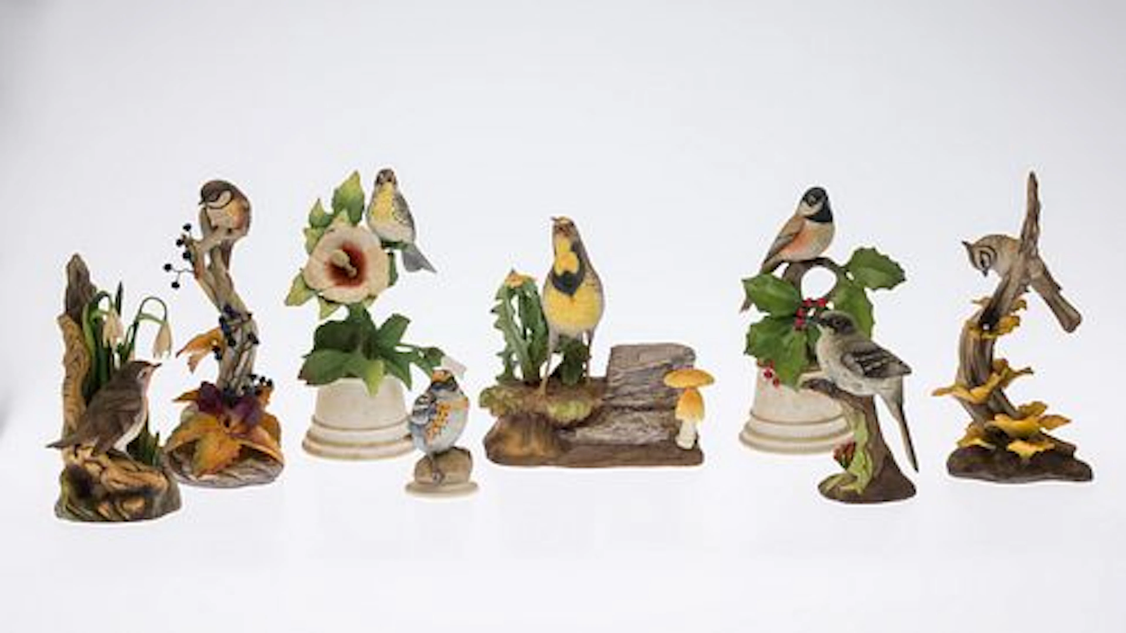 Group of 8 Boehm Birds