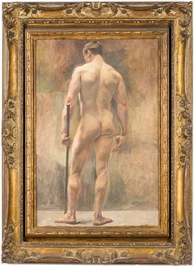 Unsigned, Nude Study, Oil on Canvas