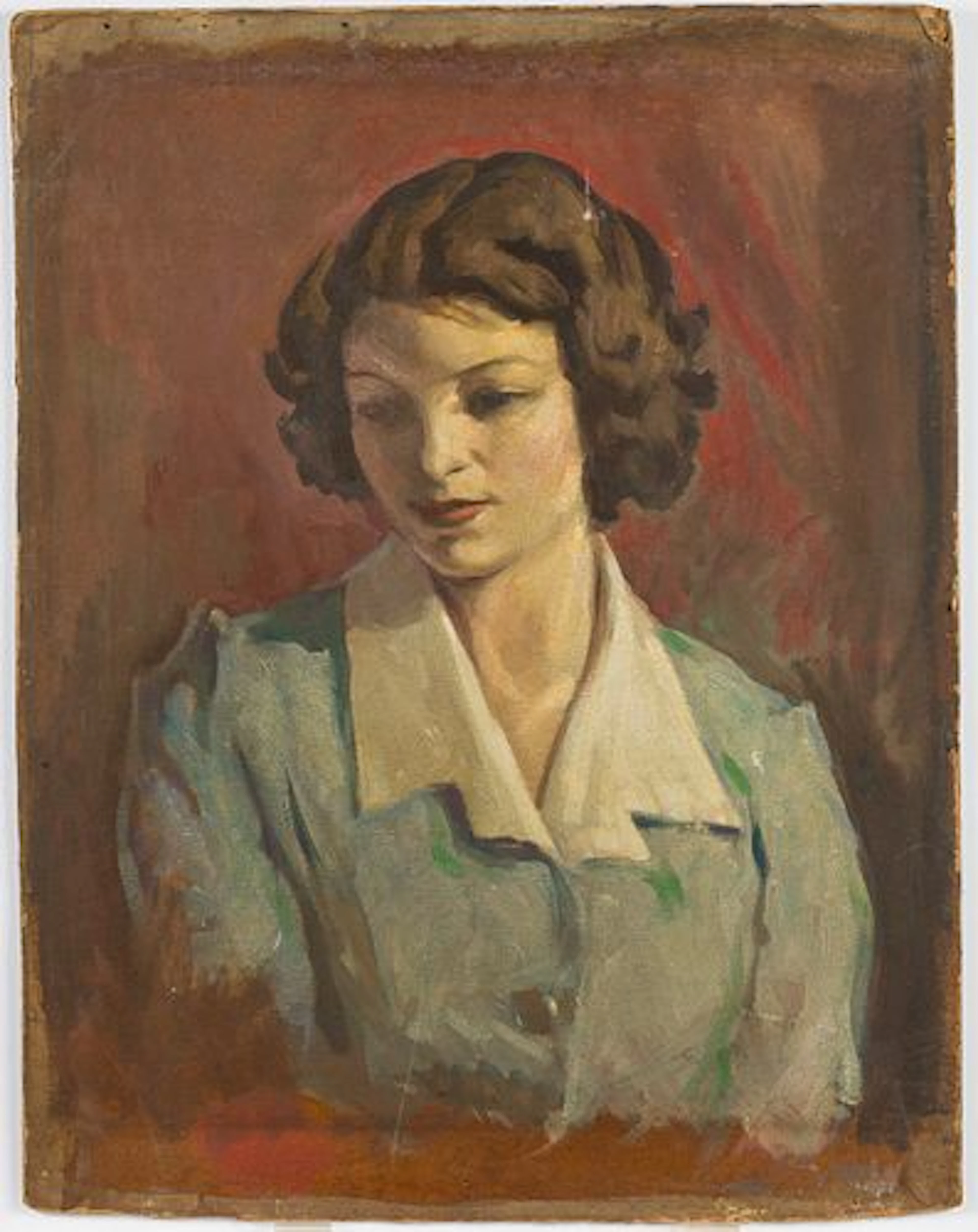 Christopher Murphy Jr Portrait of Woman in Blue, Oil
