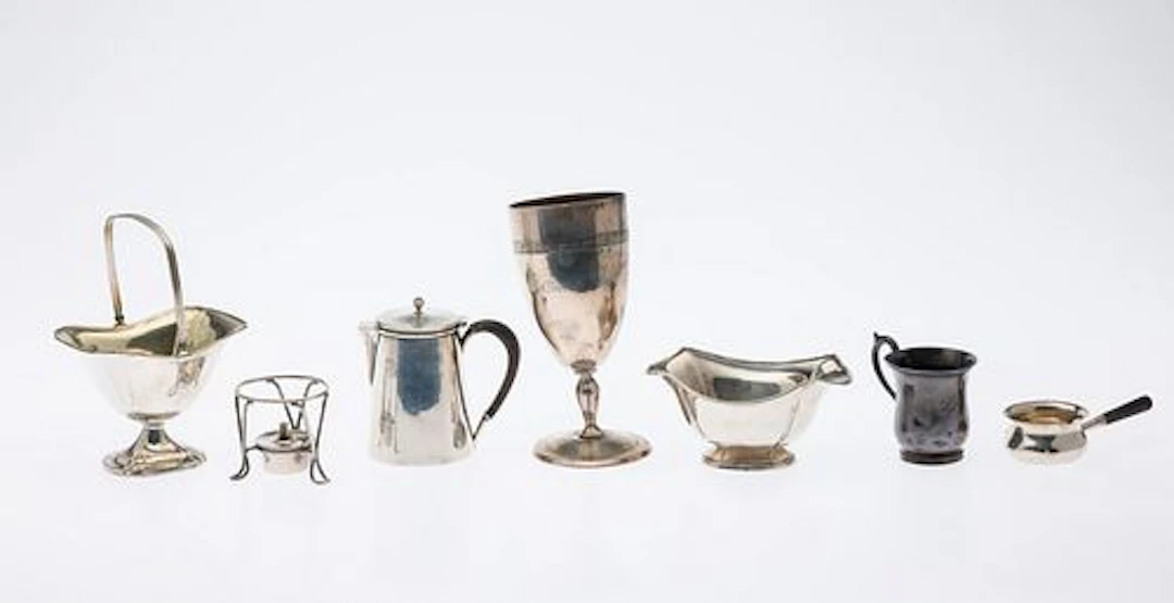 Group of Five Sterling Articles and a Mug