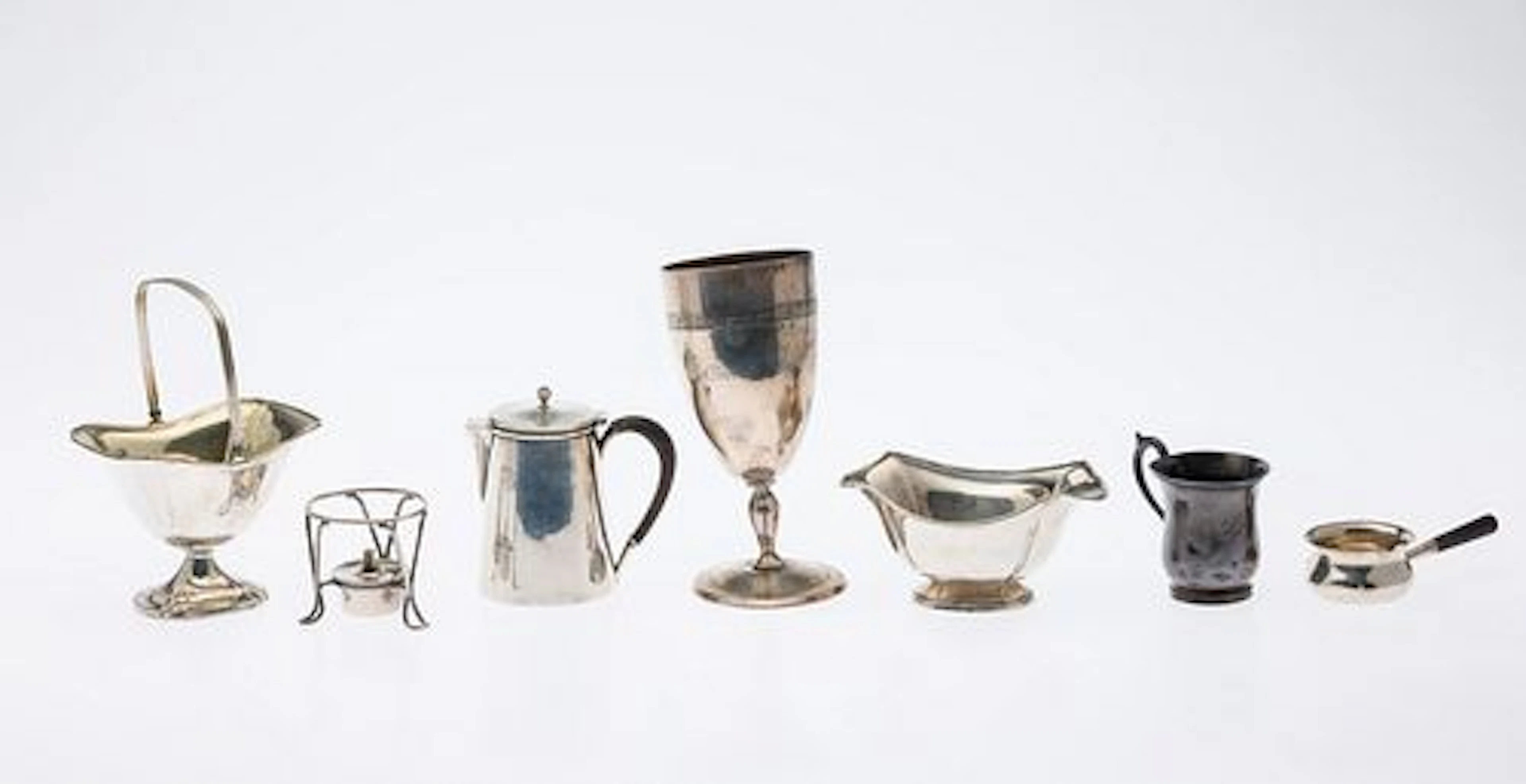 Group of Five Sterling Articles and a Mug