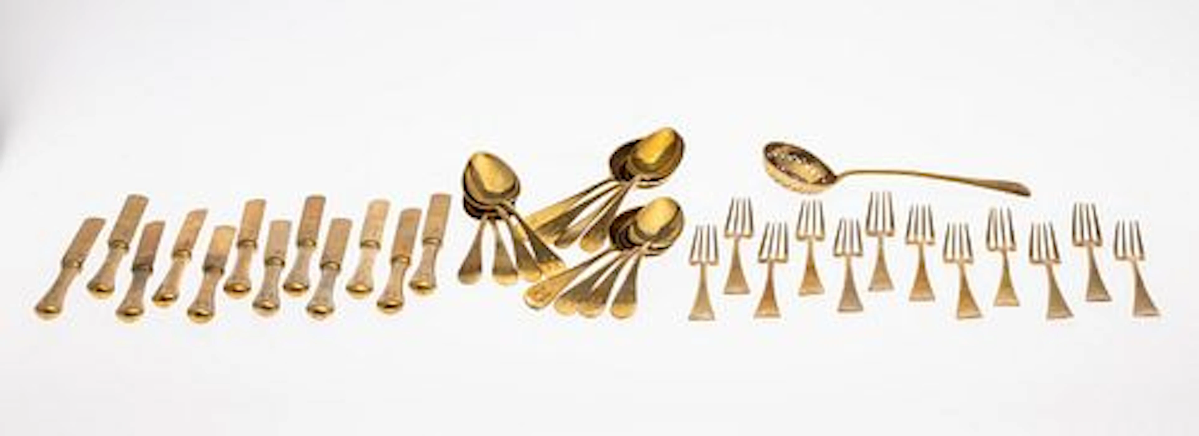 Paul Morin & Cie Gold-Plated Luncheon Set, 36 pcs.
