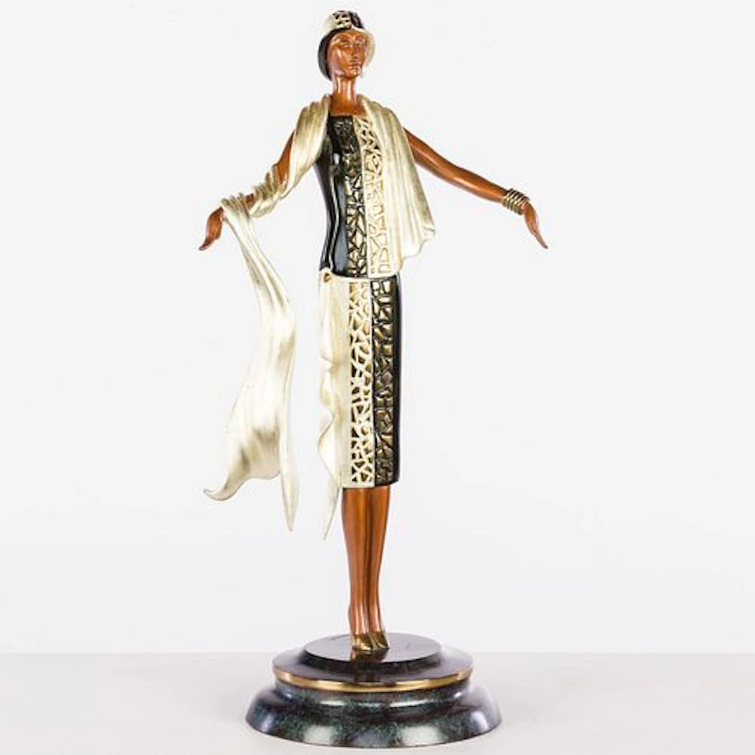 Erté (French, 1892-1990) On the Avenue, Bronze, 1990