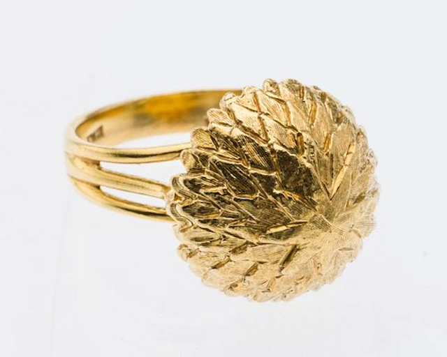 18K Italian Gold Ring, Size 7