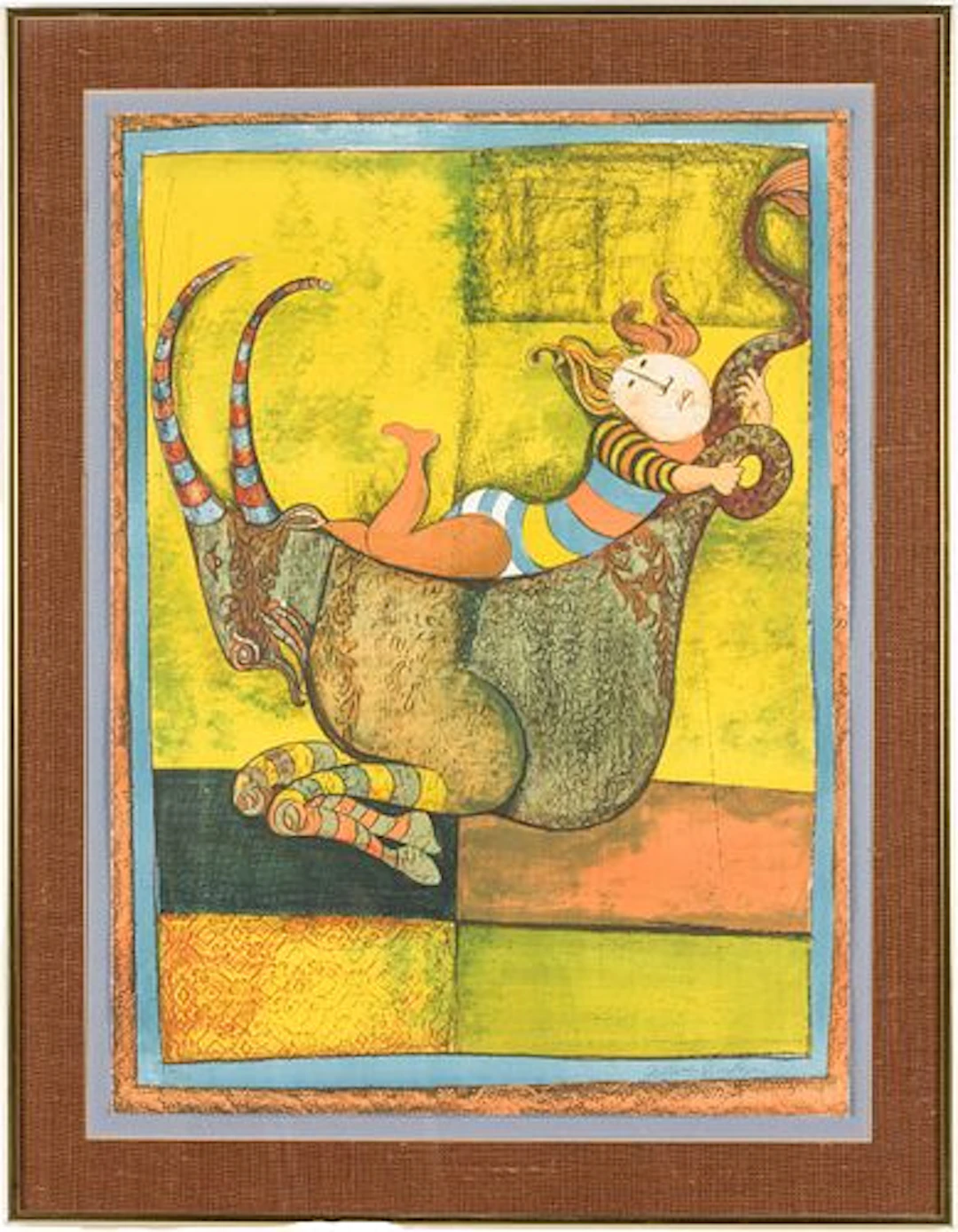 Graciela Boulanger (Bolivian, b 1935), Taurus, Litho