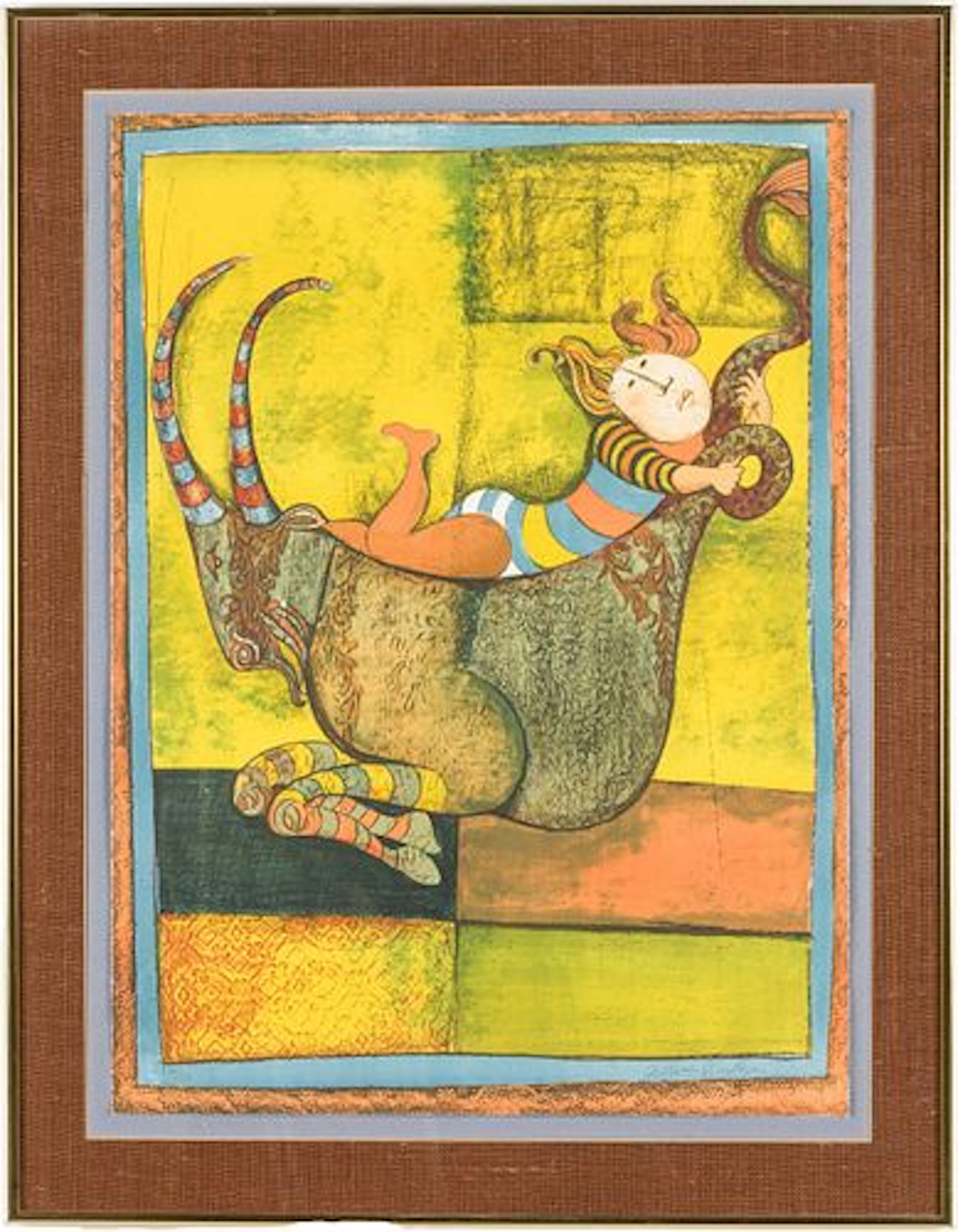 Graciela Boulanger (Bolivian, b 1935), Taurus, Litho