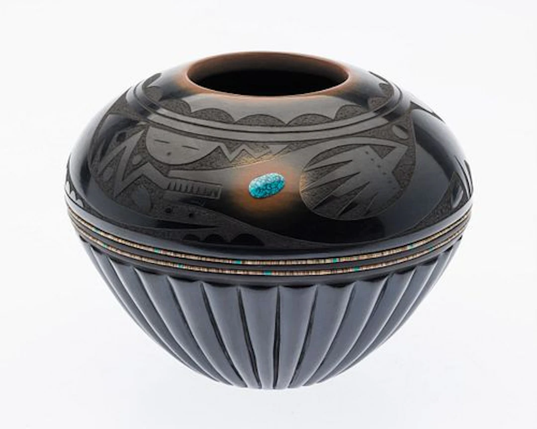 Rare Youngblood & Sanchez Black and Sienna Melon Jar