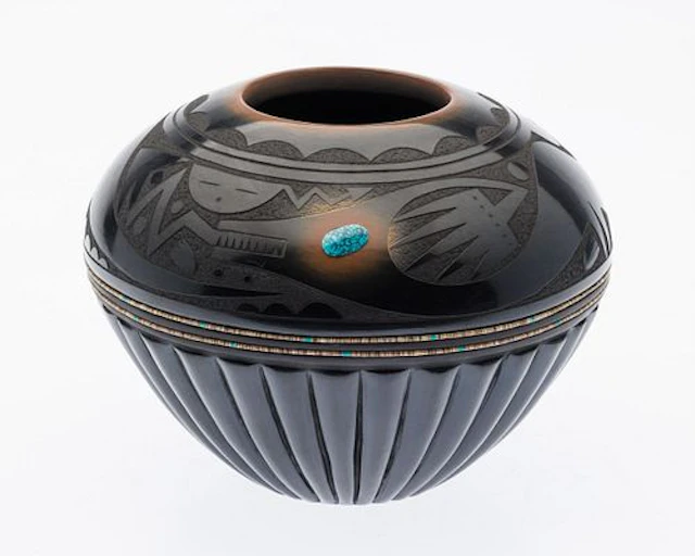 Rare Youngblood & Sanchez Black and Sienna Melon Jar